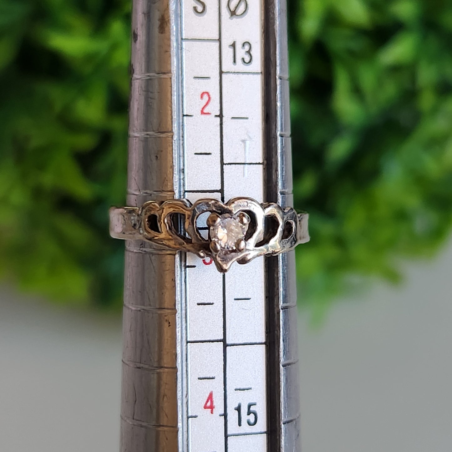 925 Sterling Silver Heart CZ Ring