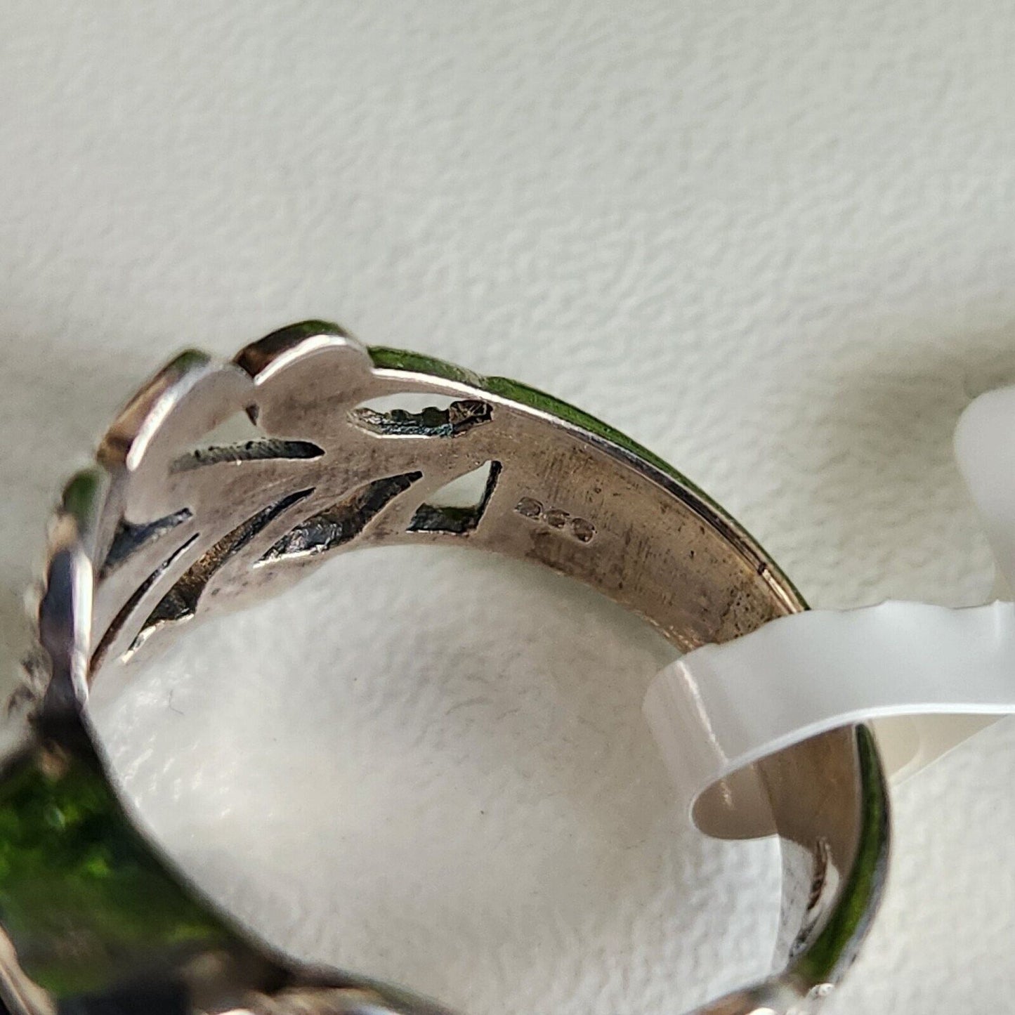 925 Sterling Silver Twin Onyx Cuff Ring