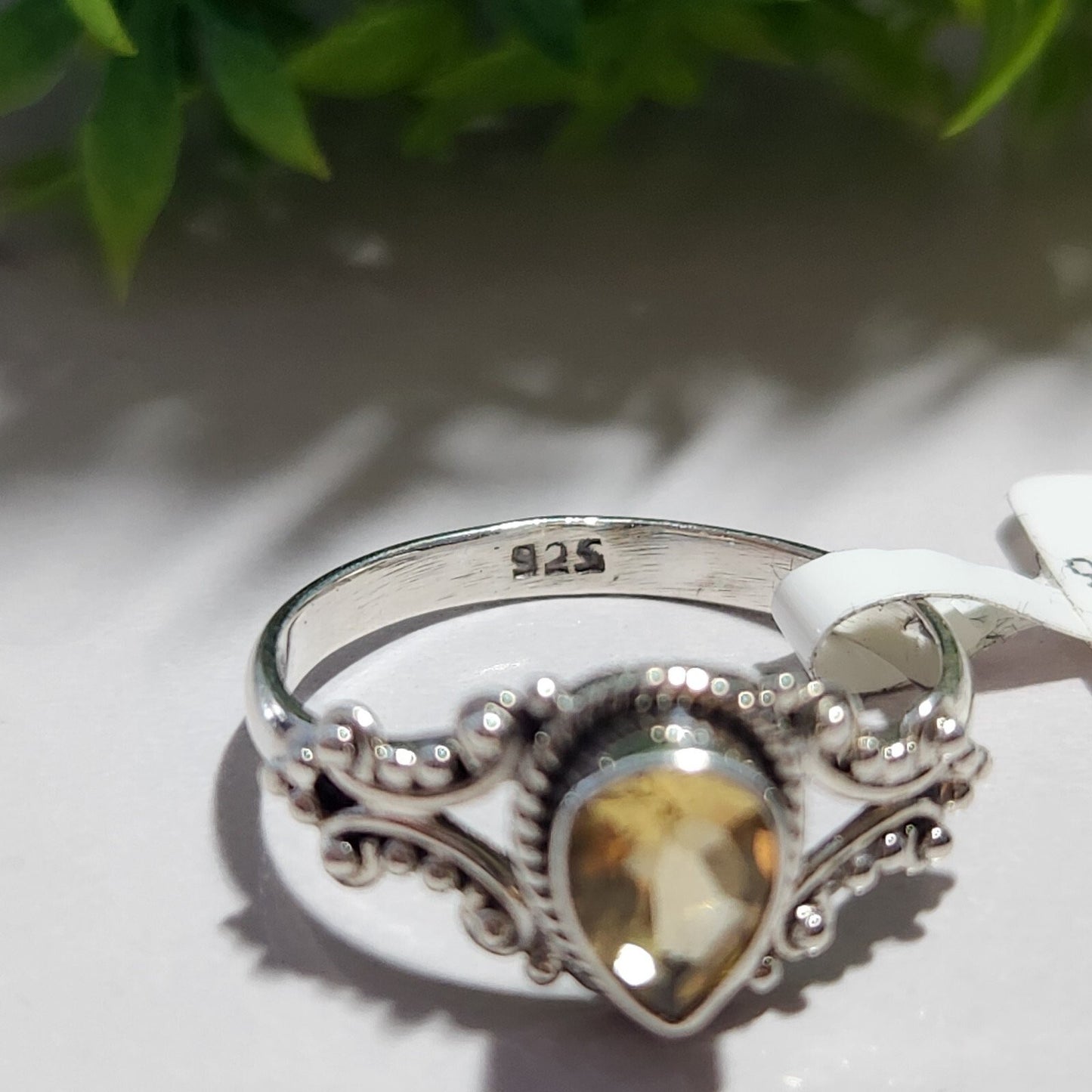 925 Sterling Silver Citrine Ring