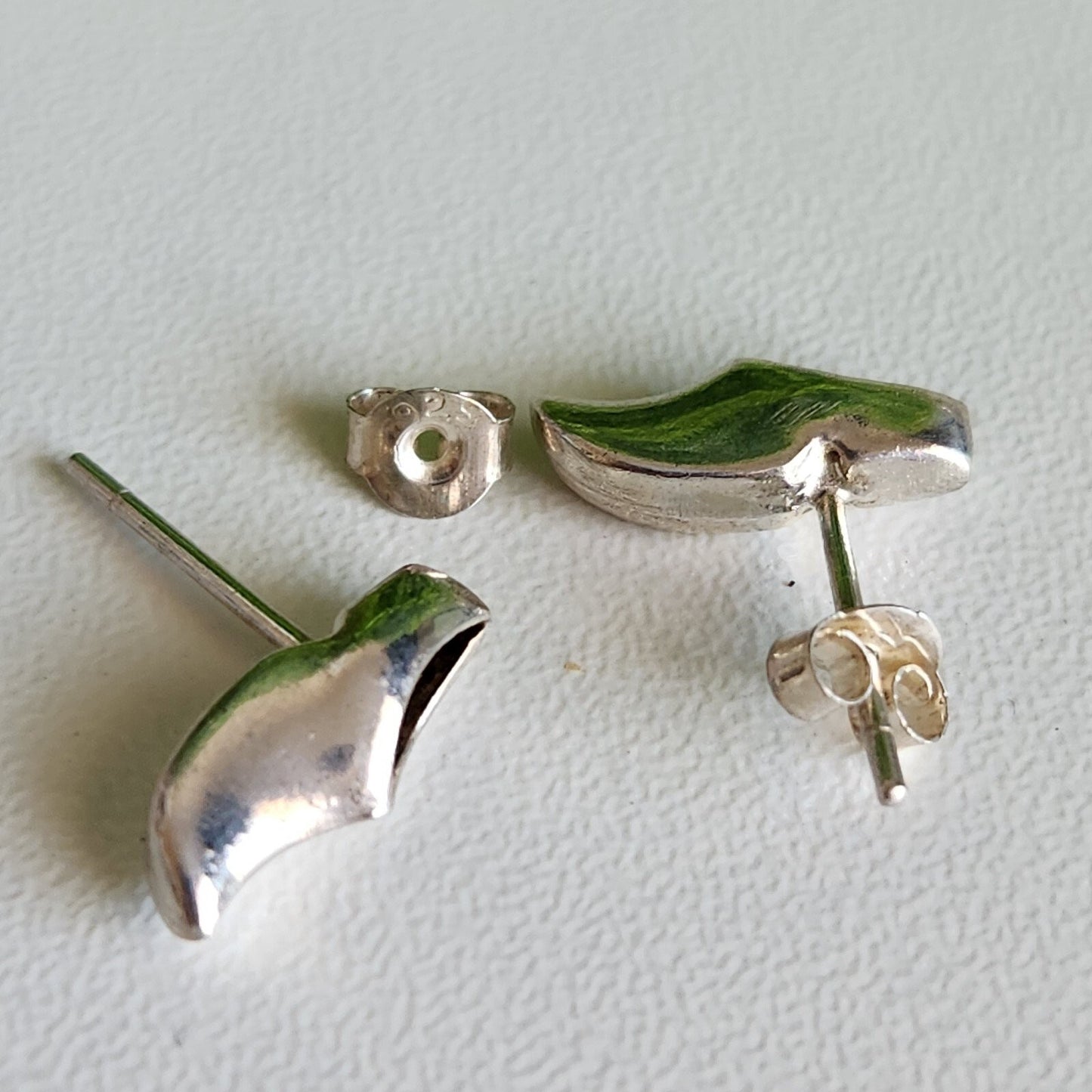 925 Sterling Silver Vintage Clogs Stud Earrings