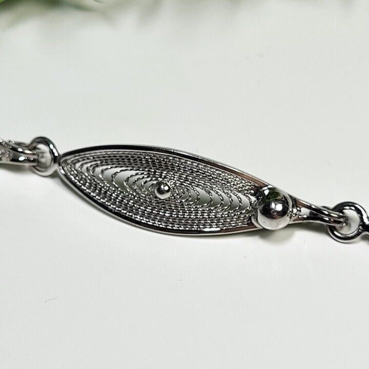 925 Sterling Silver Vintage Marquise Bracelet