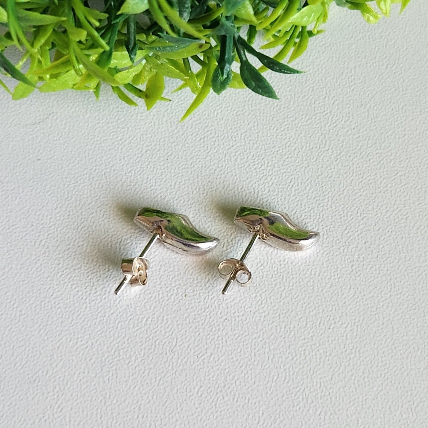 925 Sterling Silver Vintage Clogs Stud Earrings