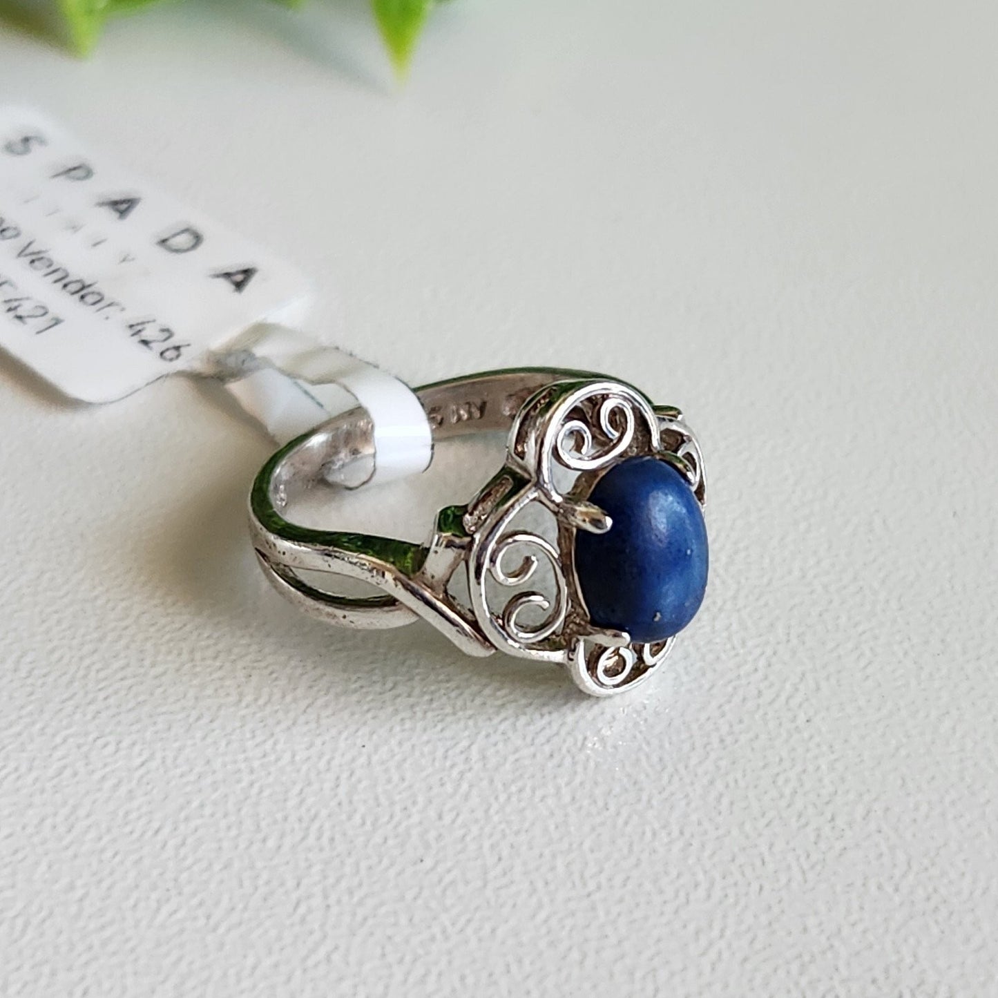 925 Sterling Silver Lapis Lazuli Antique Ring