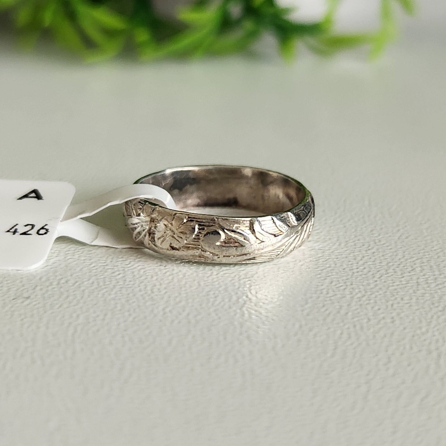 925 Sterling Silver Antique Floral Ring
