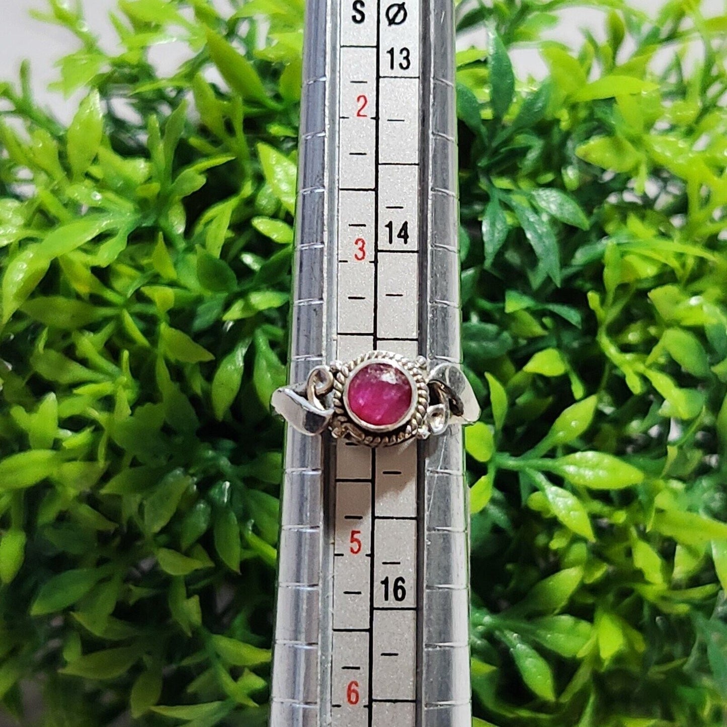925 Sterling Silver Ruby Ring