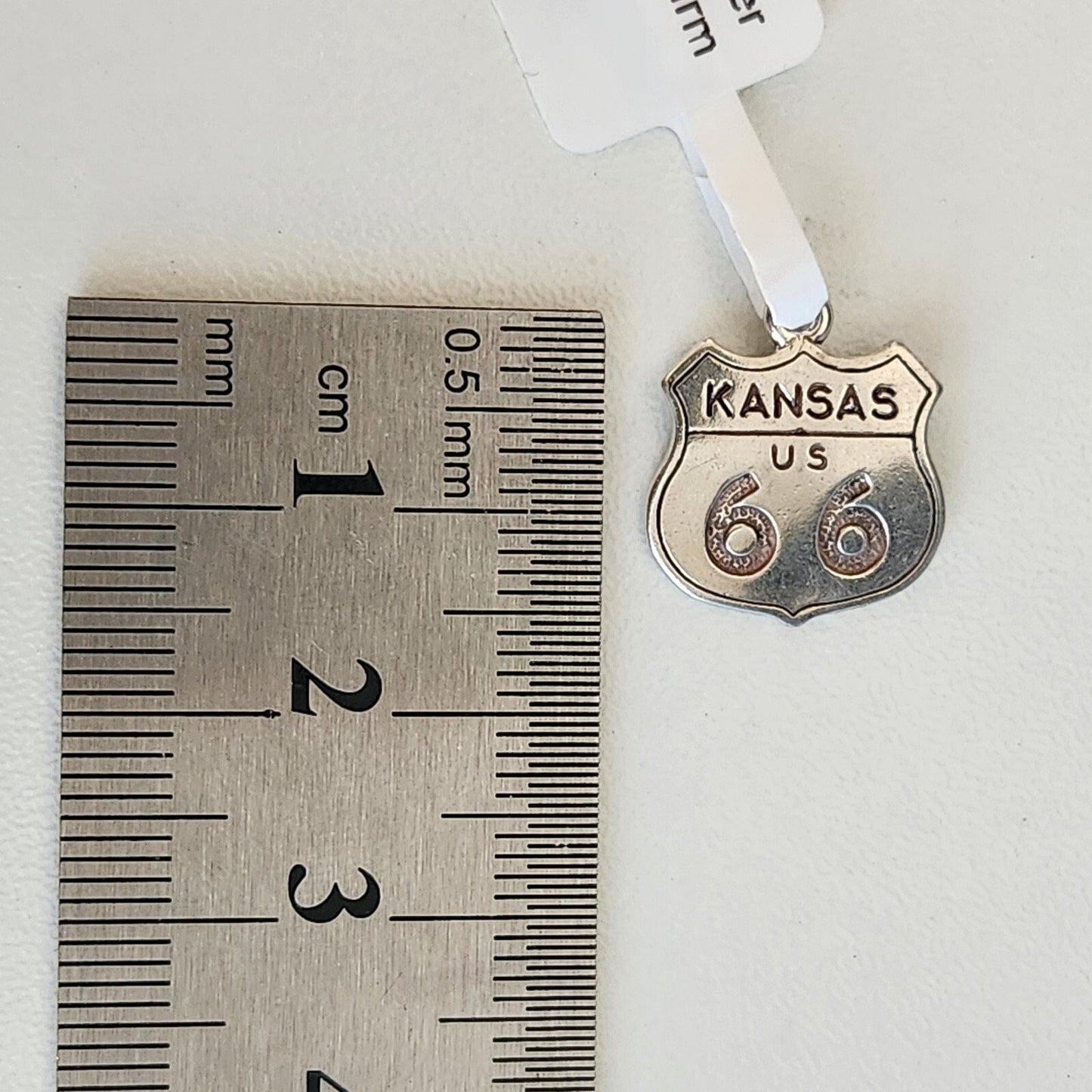 925 Sterling Silver Route 66 Kansas Charm