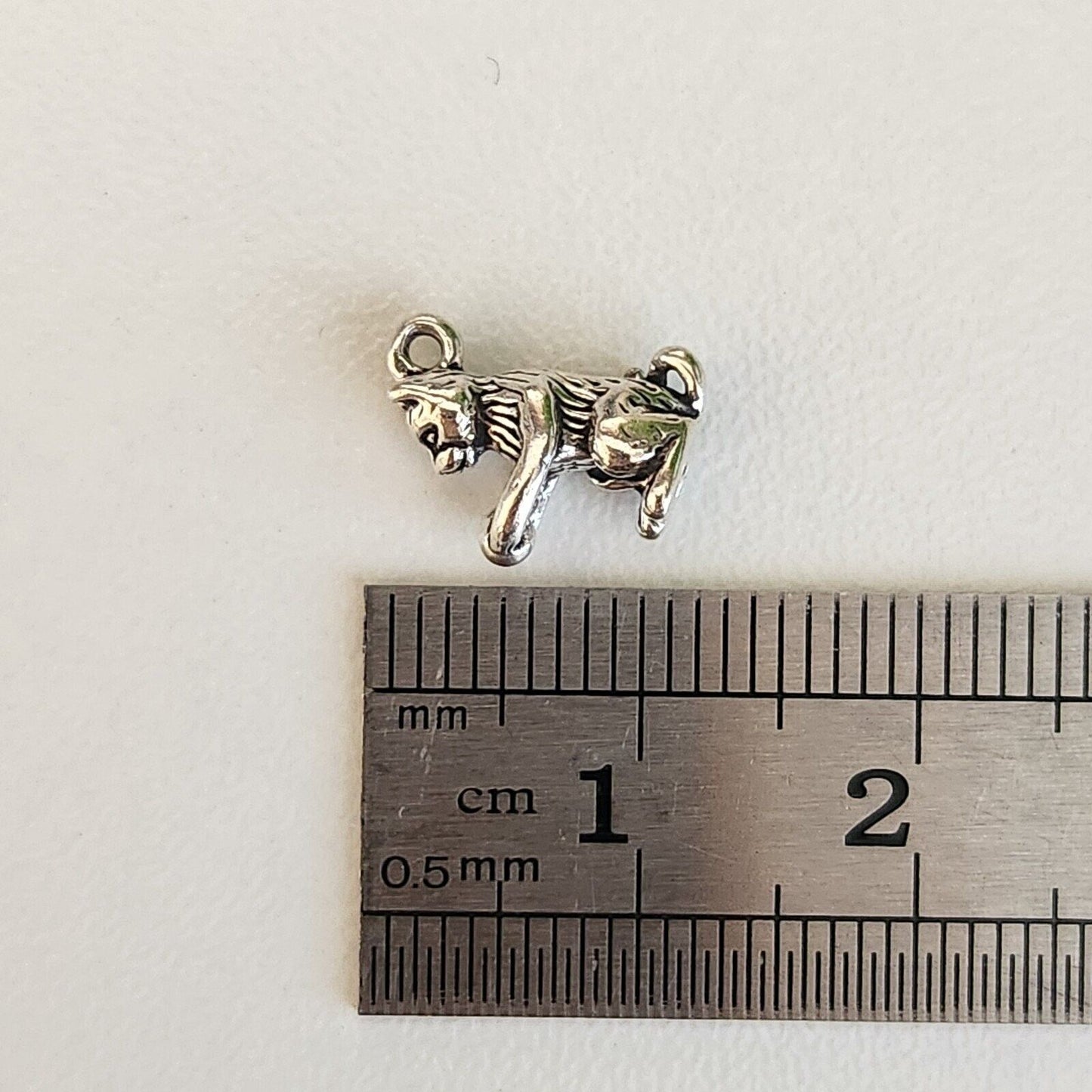 925 Sterling Silver Cat with a Ball Charm