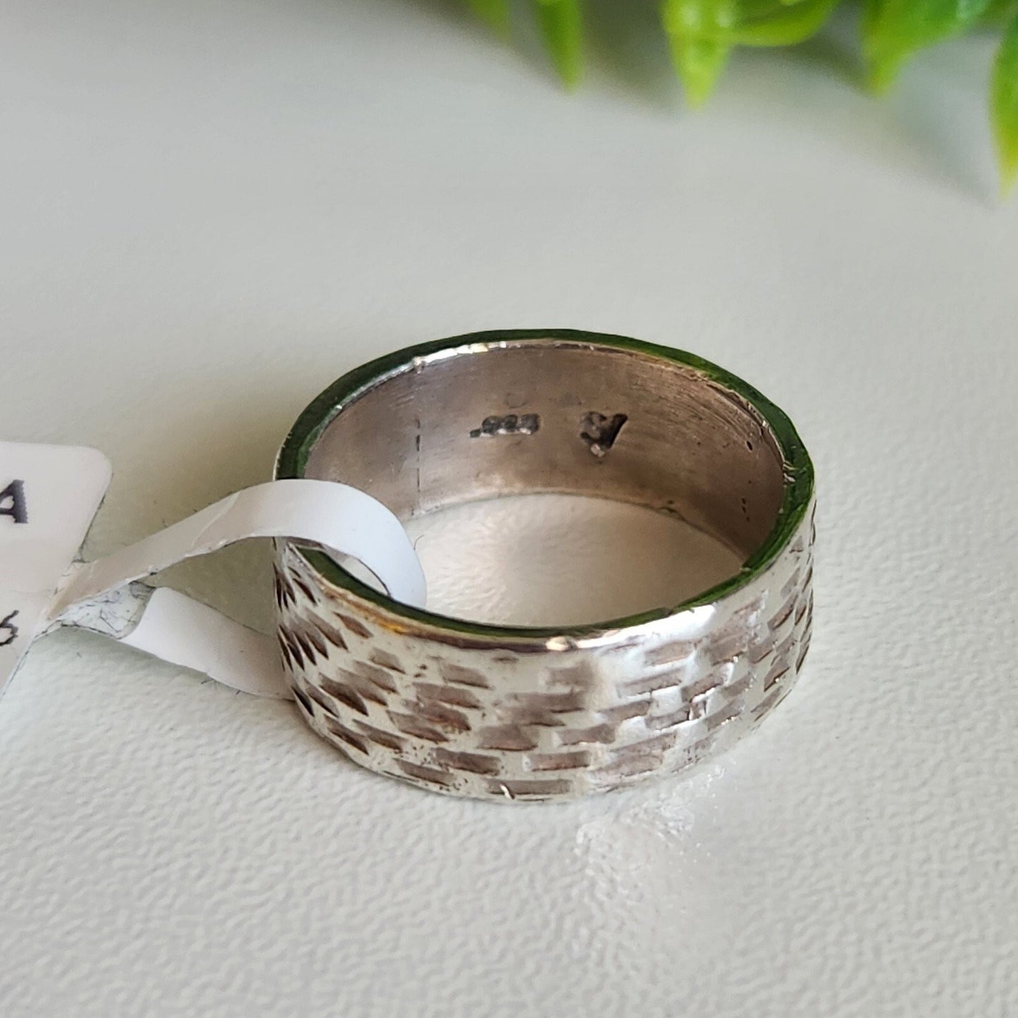 925 Sterling Silver Block Band
