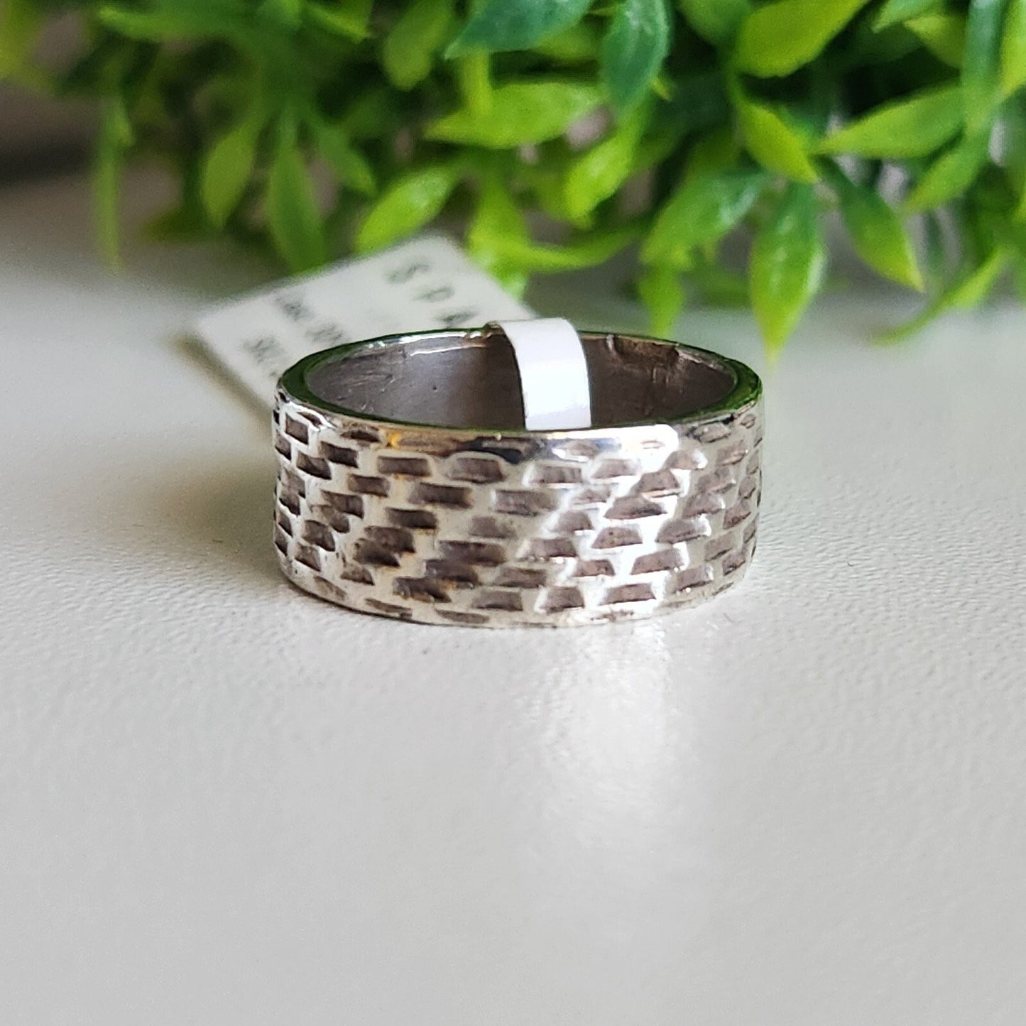 925 Sterling Silver Block Band