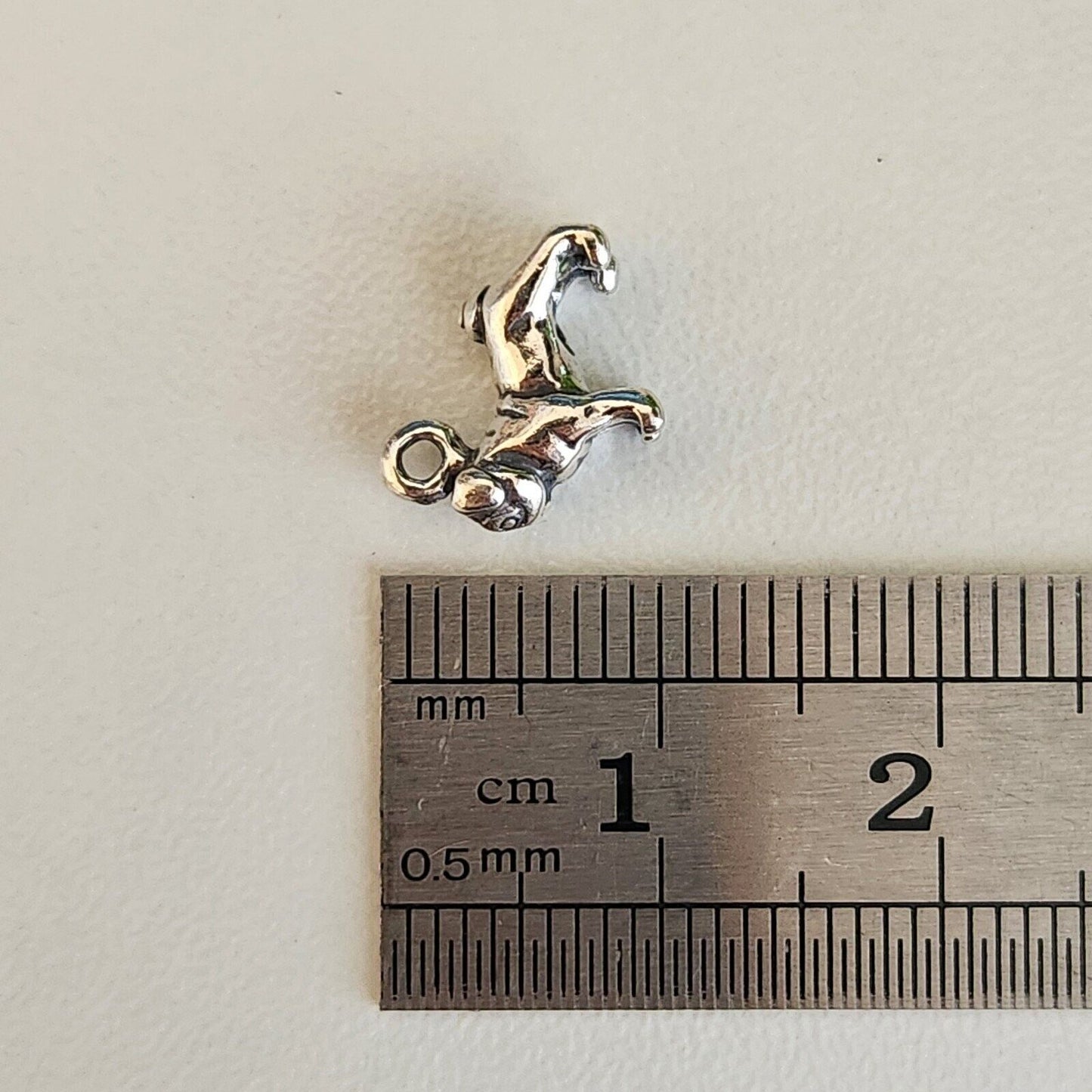 925 Sterling Silver Pug Charm