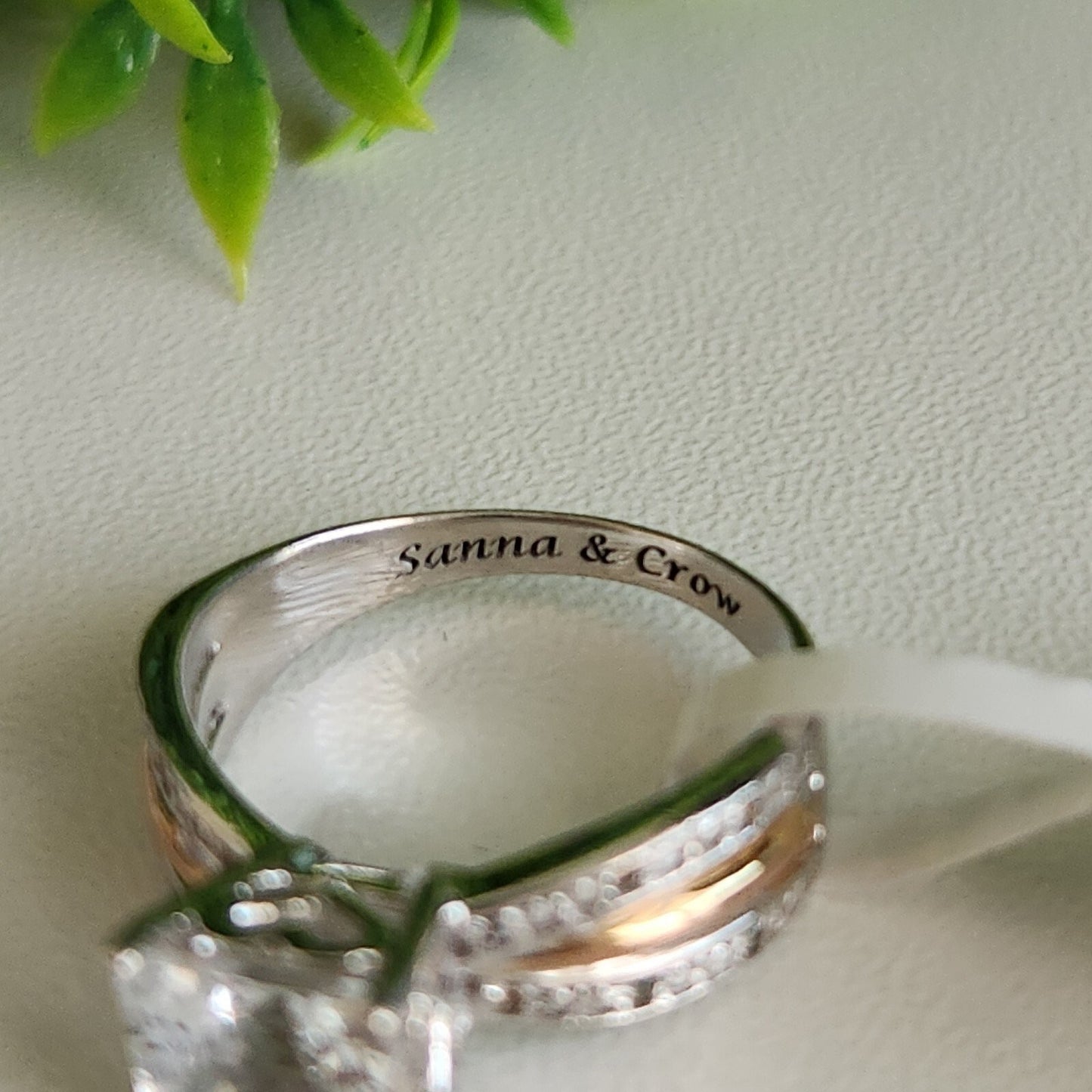 925 Sterling Silver Princess CZ Heart Engagement Ring