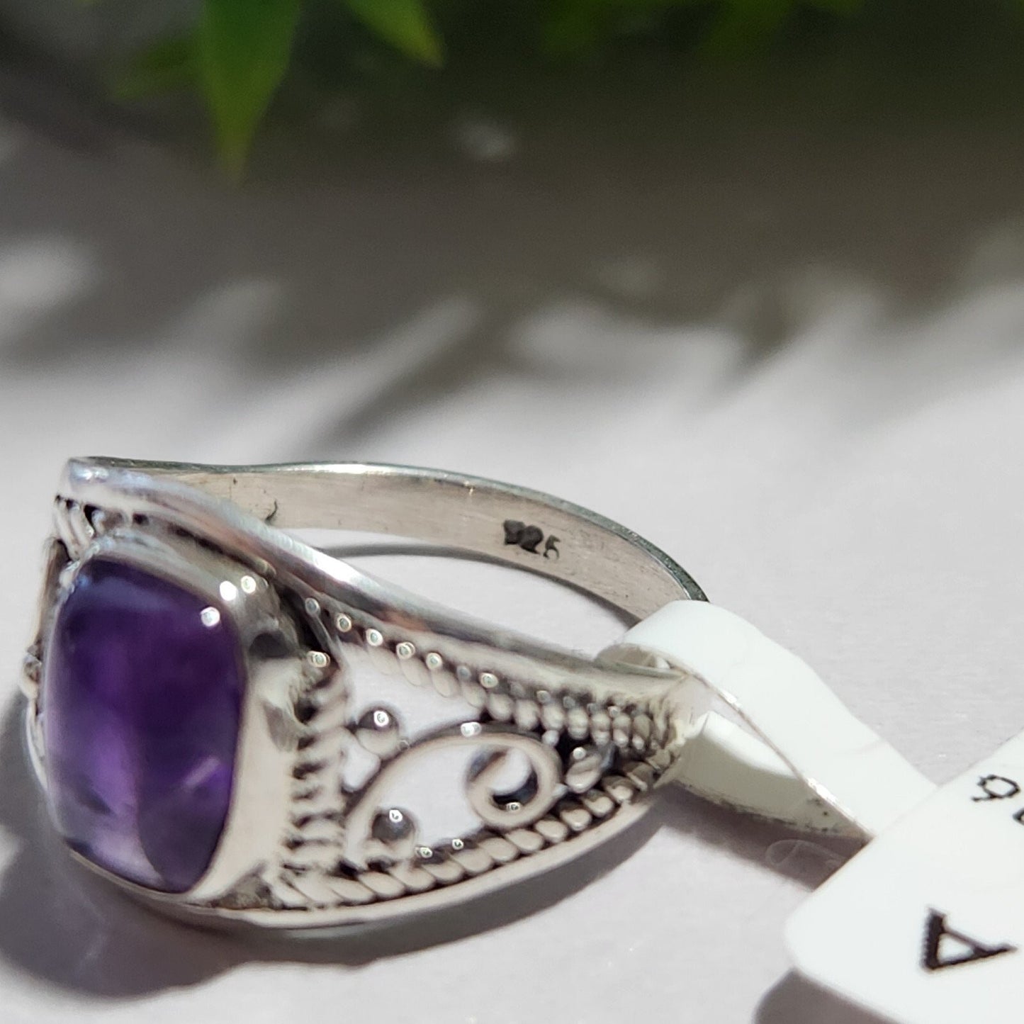 925 Sterling Silver Amethyst Ring