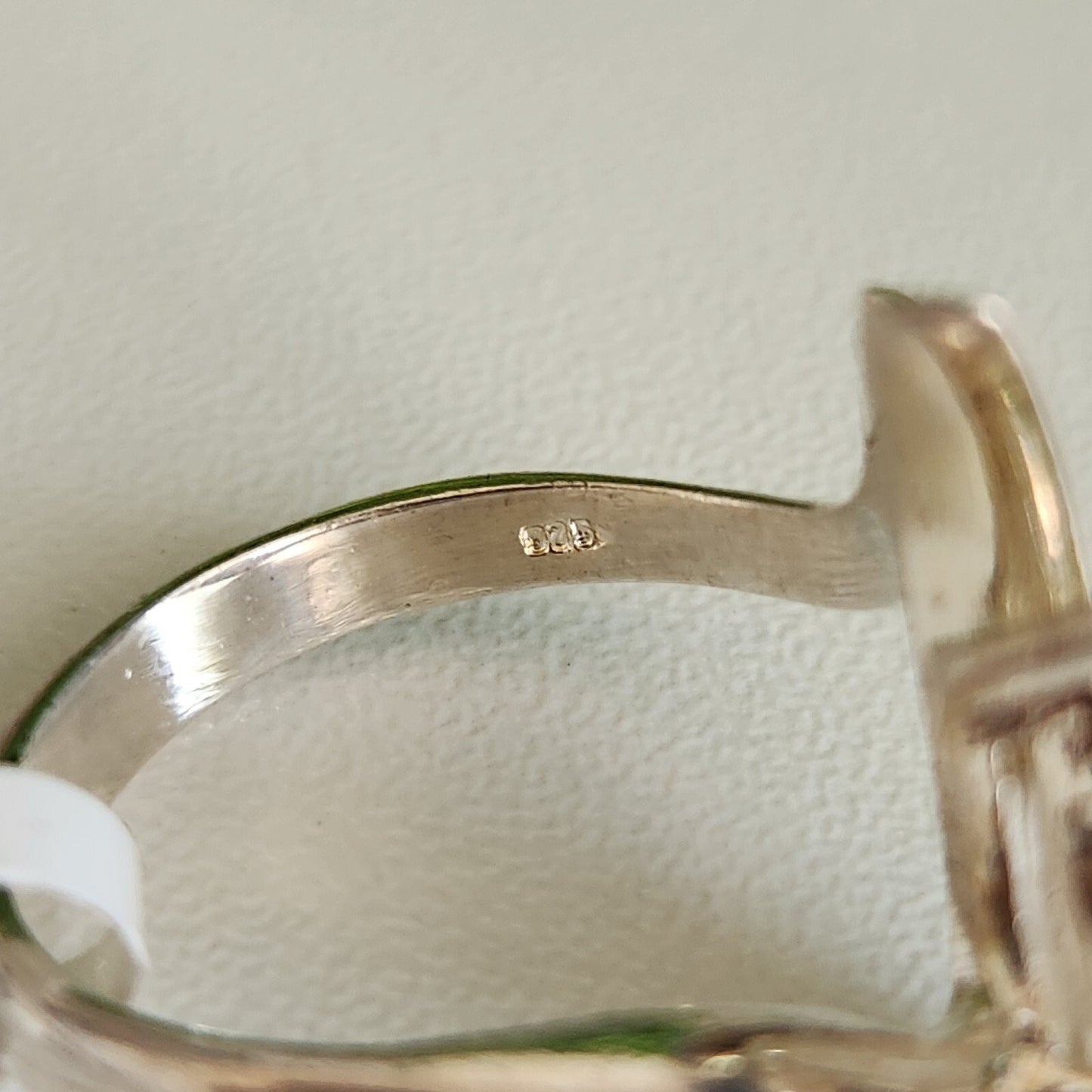 925 Sterling Silver Pear CZ Design Ring