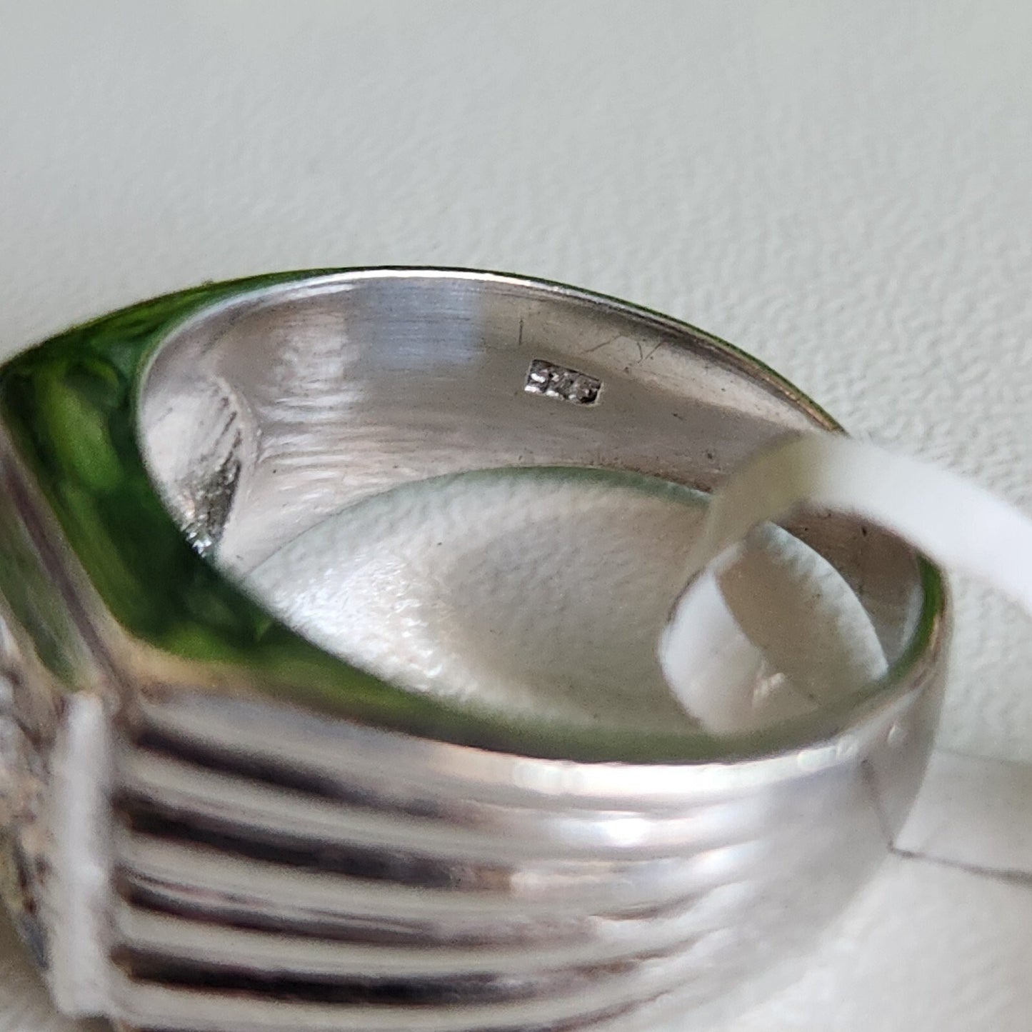 925 Sterling Silver Contemporary CZ Mens Ring