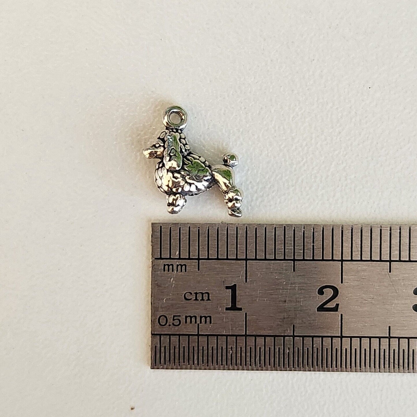 925 Sterling Silver Poodle Dog Charm