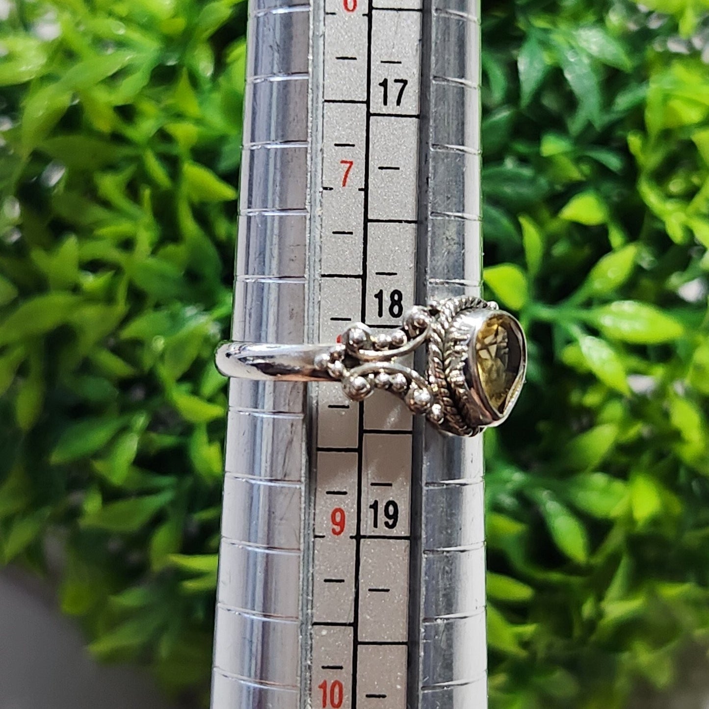 925 Sterling Silver Citrine Ring