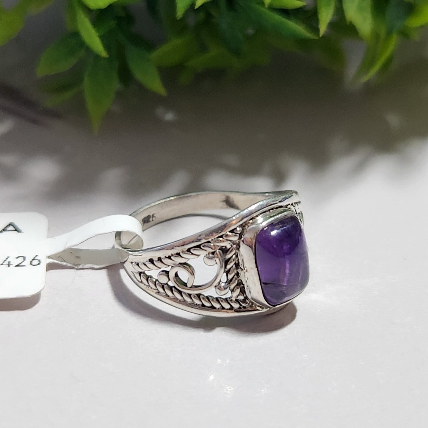 925 Sterling Silver Amethyst Ring