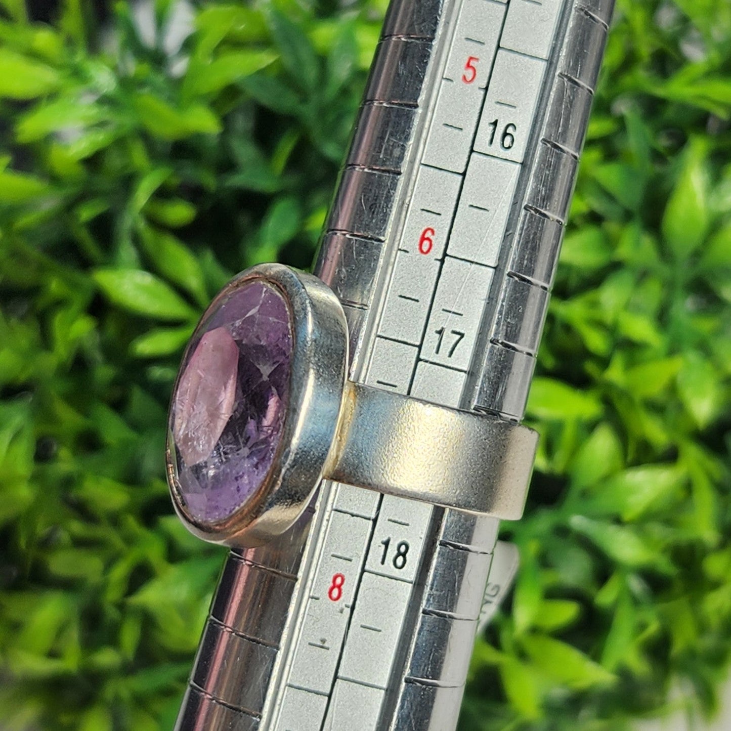 925 Sterling Silver Purple Amethyst Ring