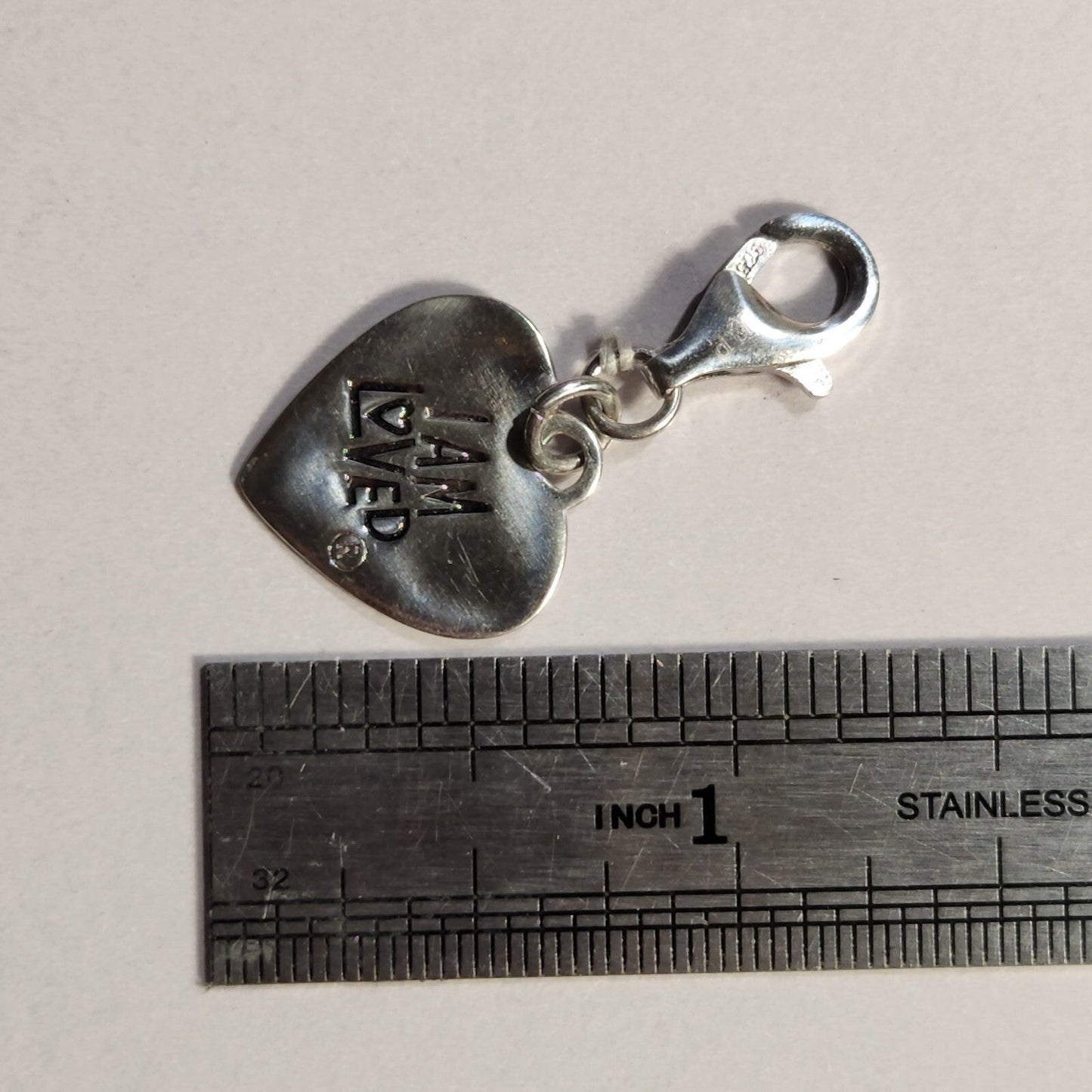 925 Sterling Silver I Am Loved Charm