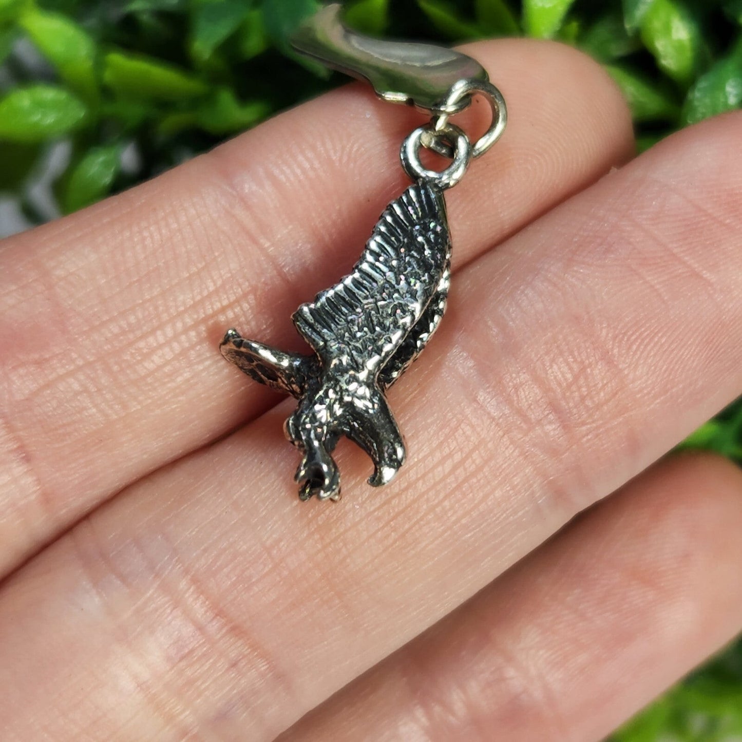925 Sterling Silver North Pole Alaska Eagle Charm