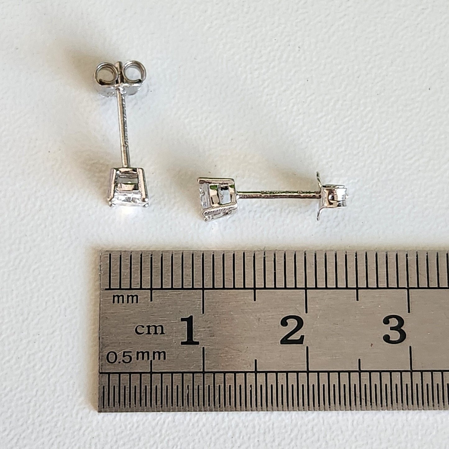 925 Sterling Silver CZ Stud Earrings