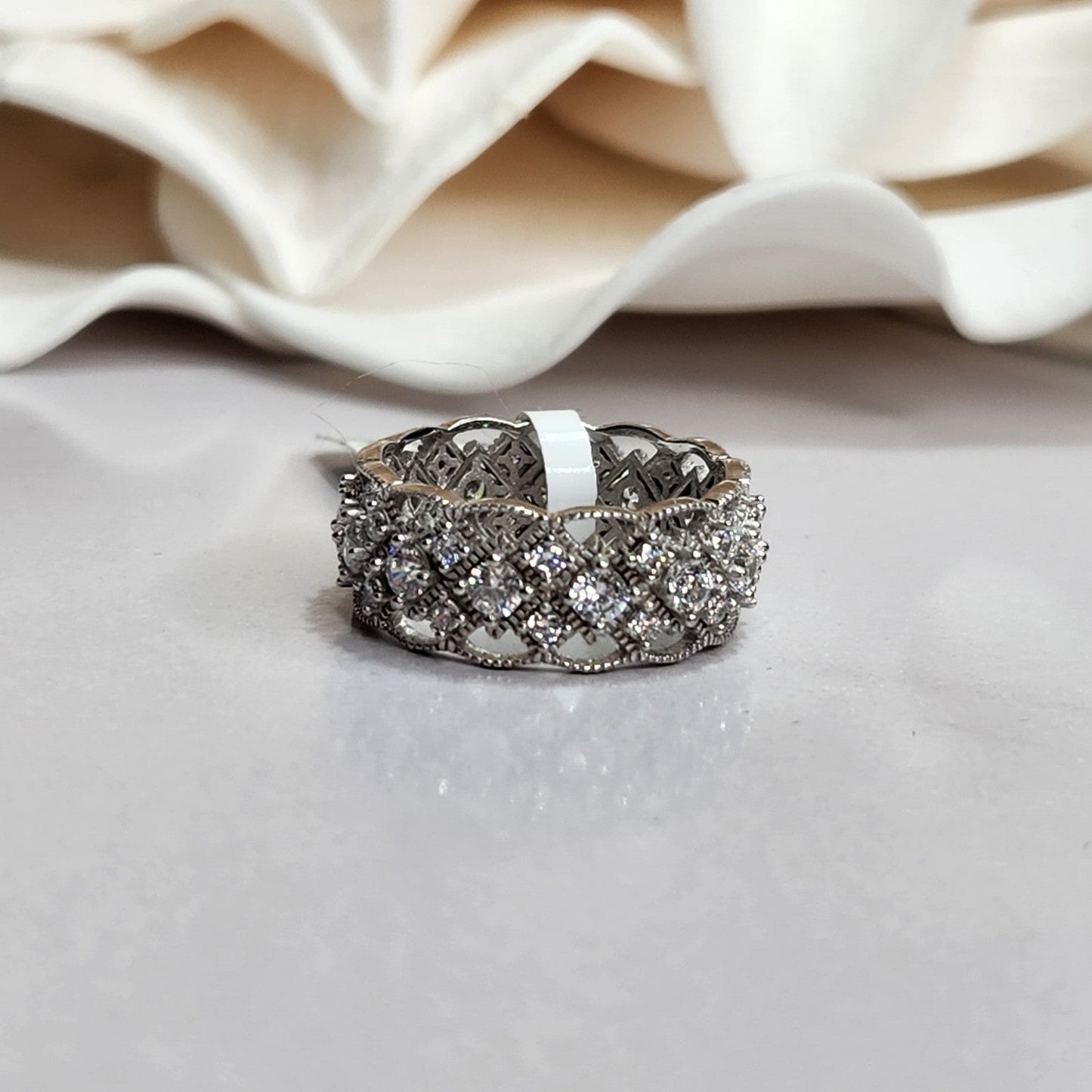 925 Sterling Silver CZ Cluster Ring