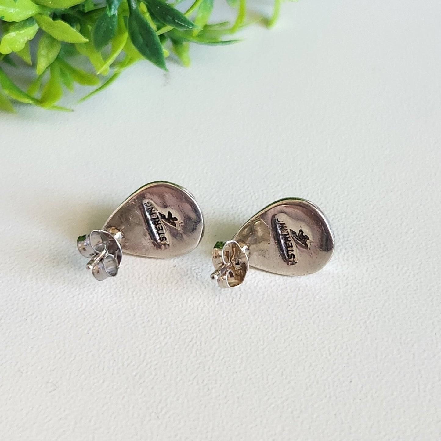 925 Sterling Silver Lapis Lazuli Pear Shape Stud Earrings