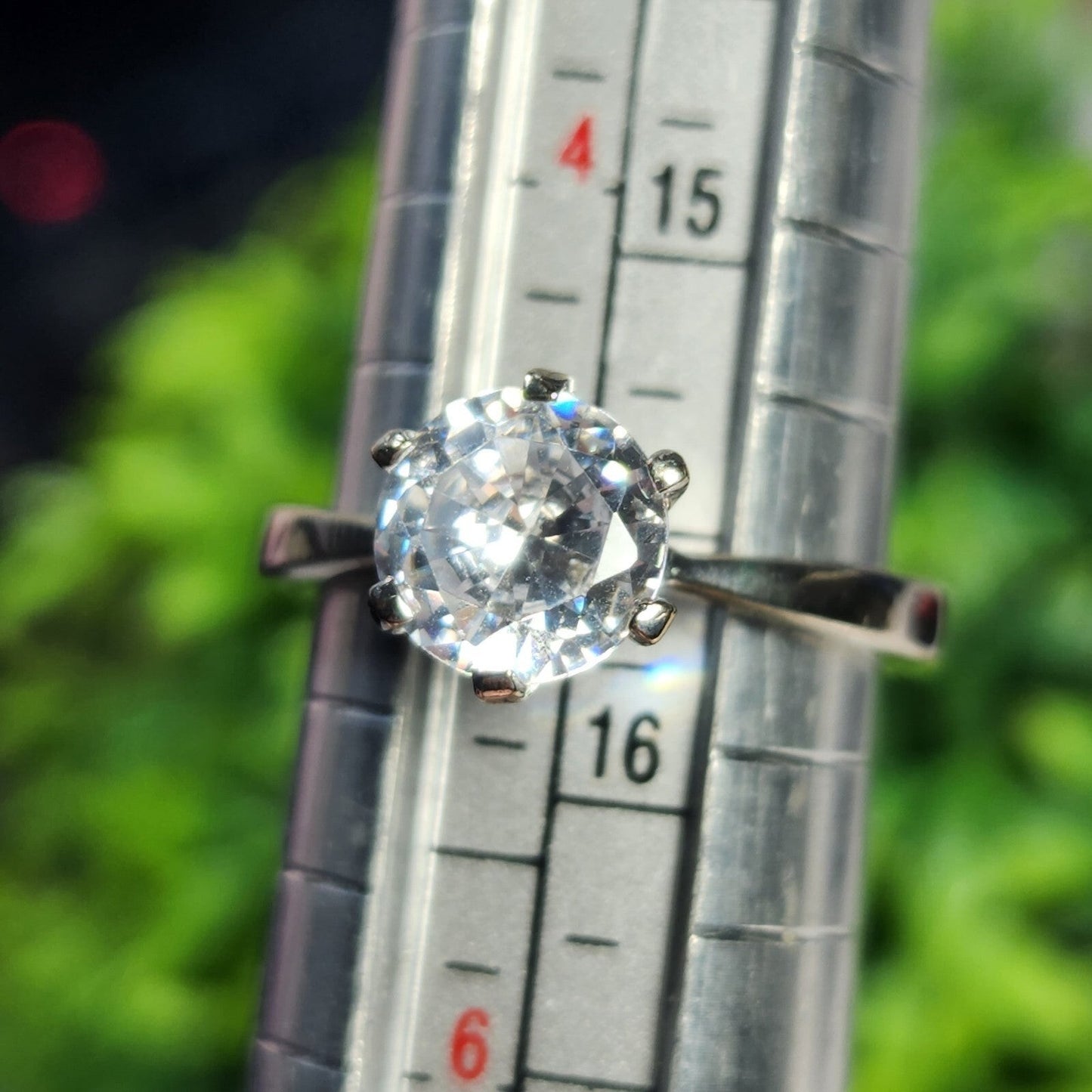 925 Sterling Silver CZ Engagement Ring
