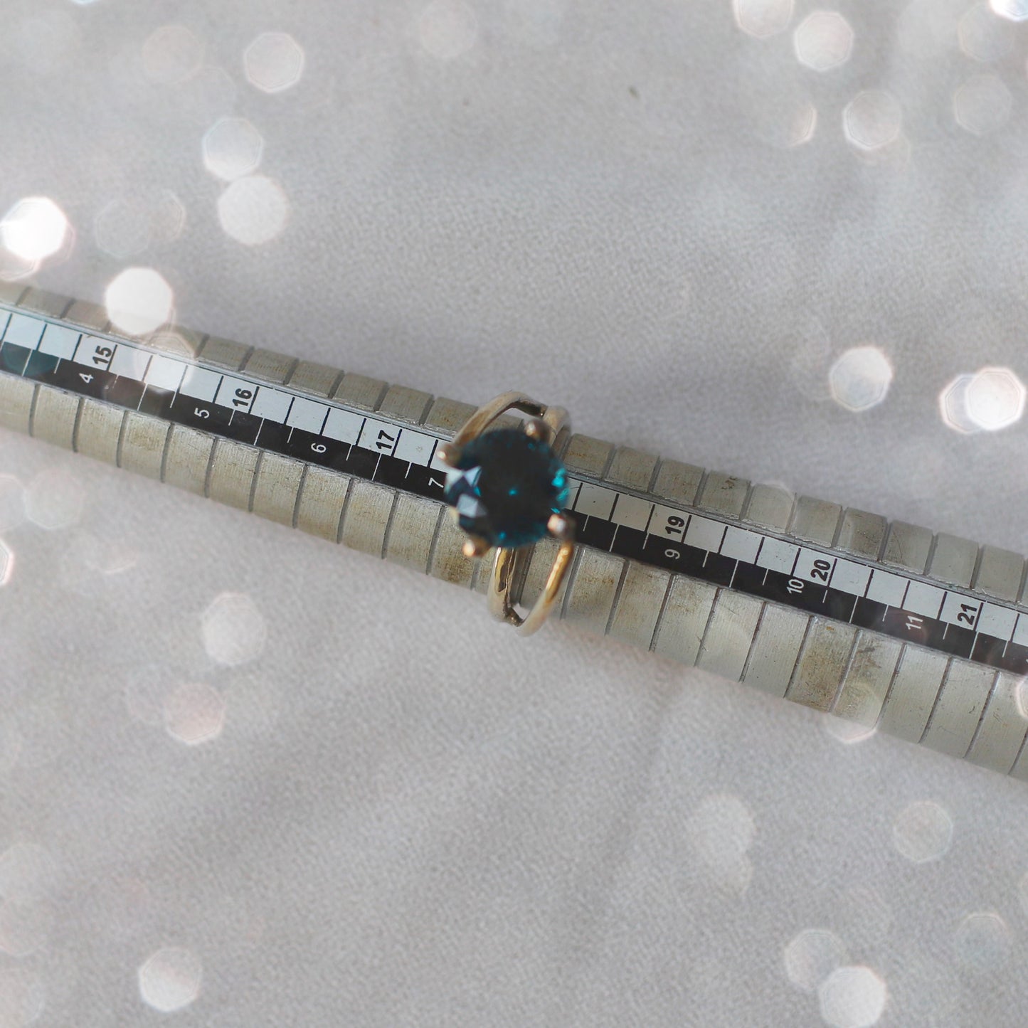 925 Sterling Silver and Indicolite Tourmaline Ring