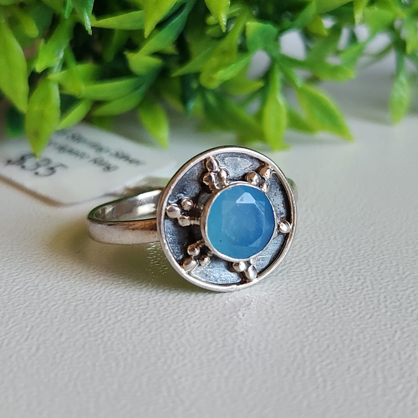 925 Sterling Silver Lace Agate Ring