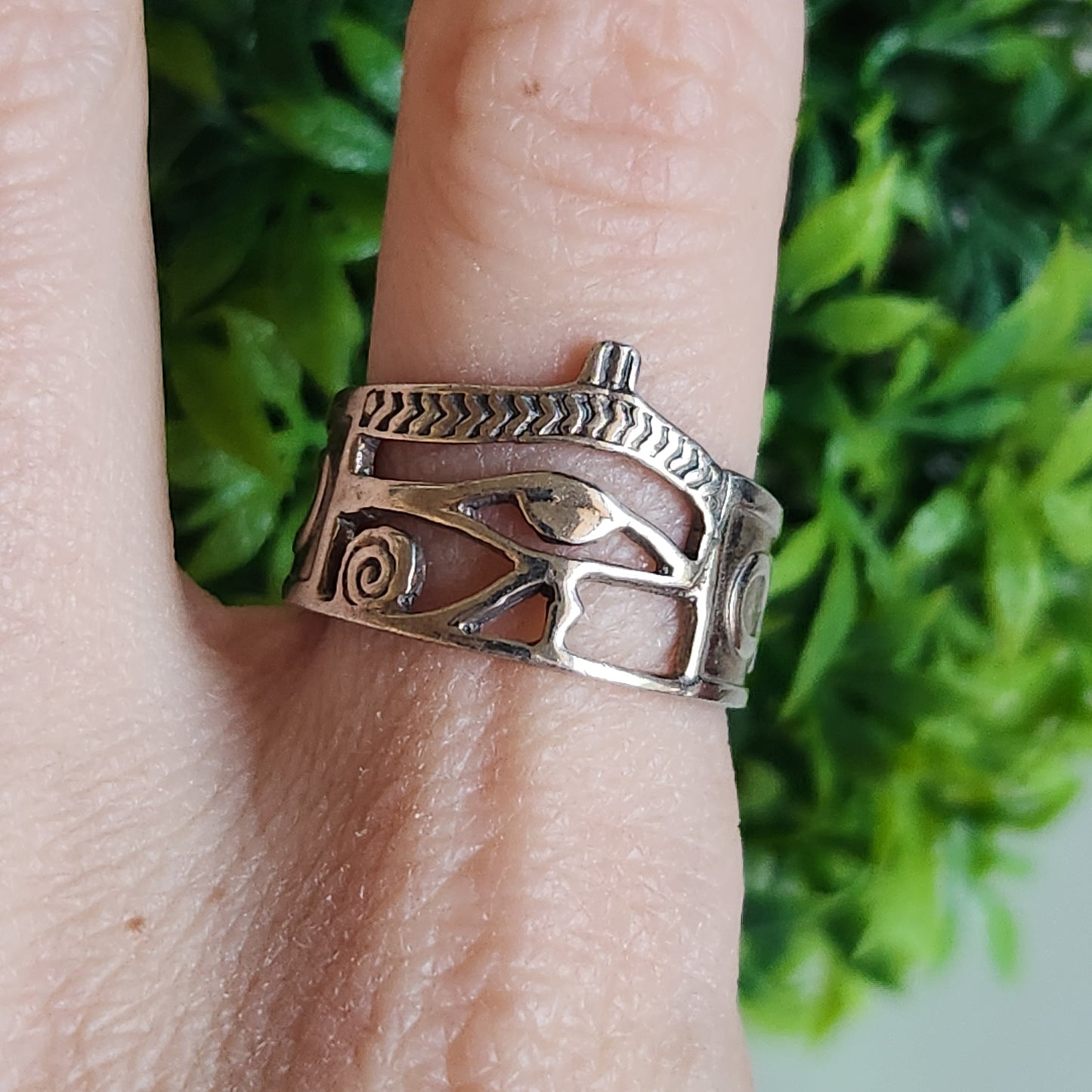 925 Sterling Silver Eye of Horus Ring