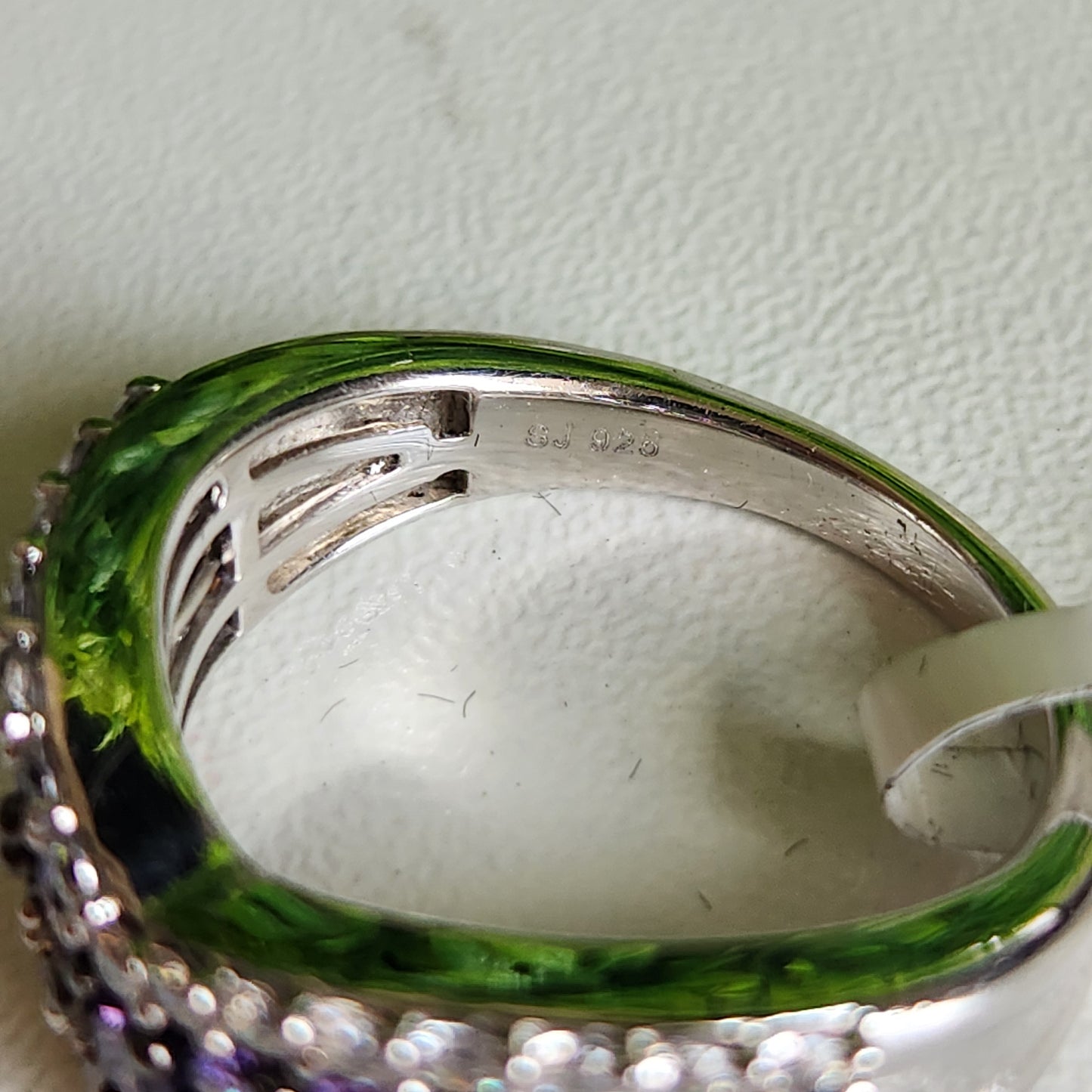 925 Sterling Silver Chevron CZ Ring