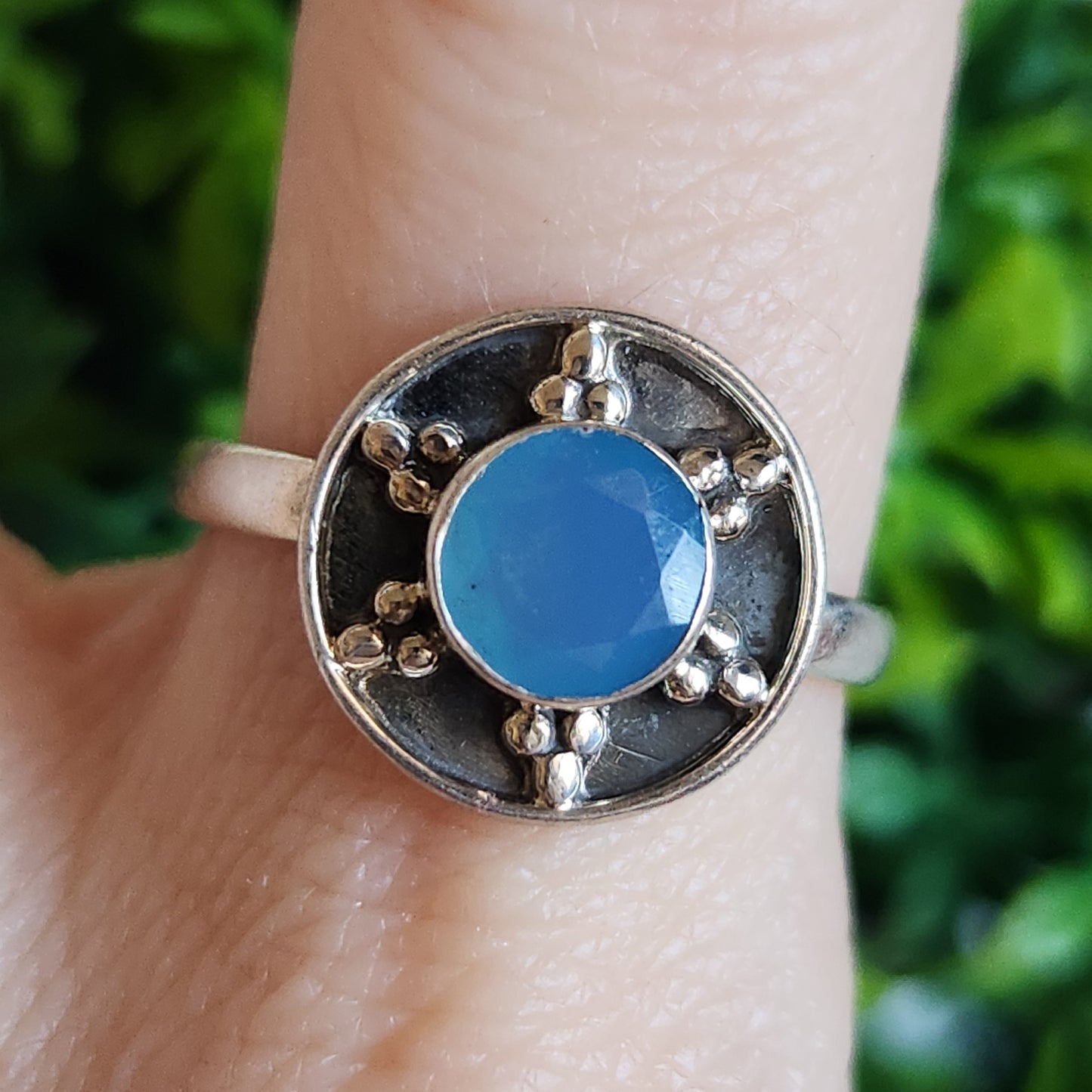 925 Sterling Silver Lace Agate Ring