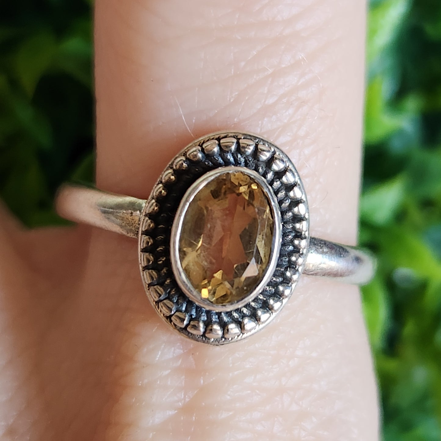 925 Sterling Silver Citrine Ring