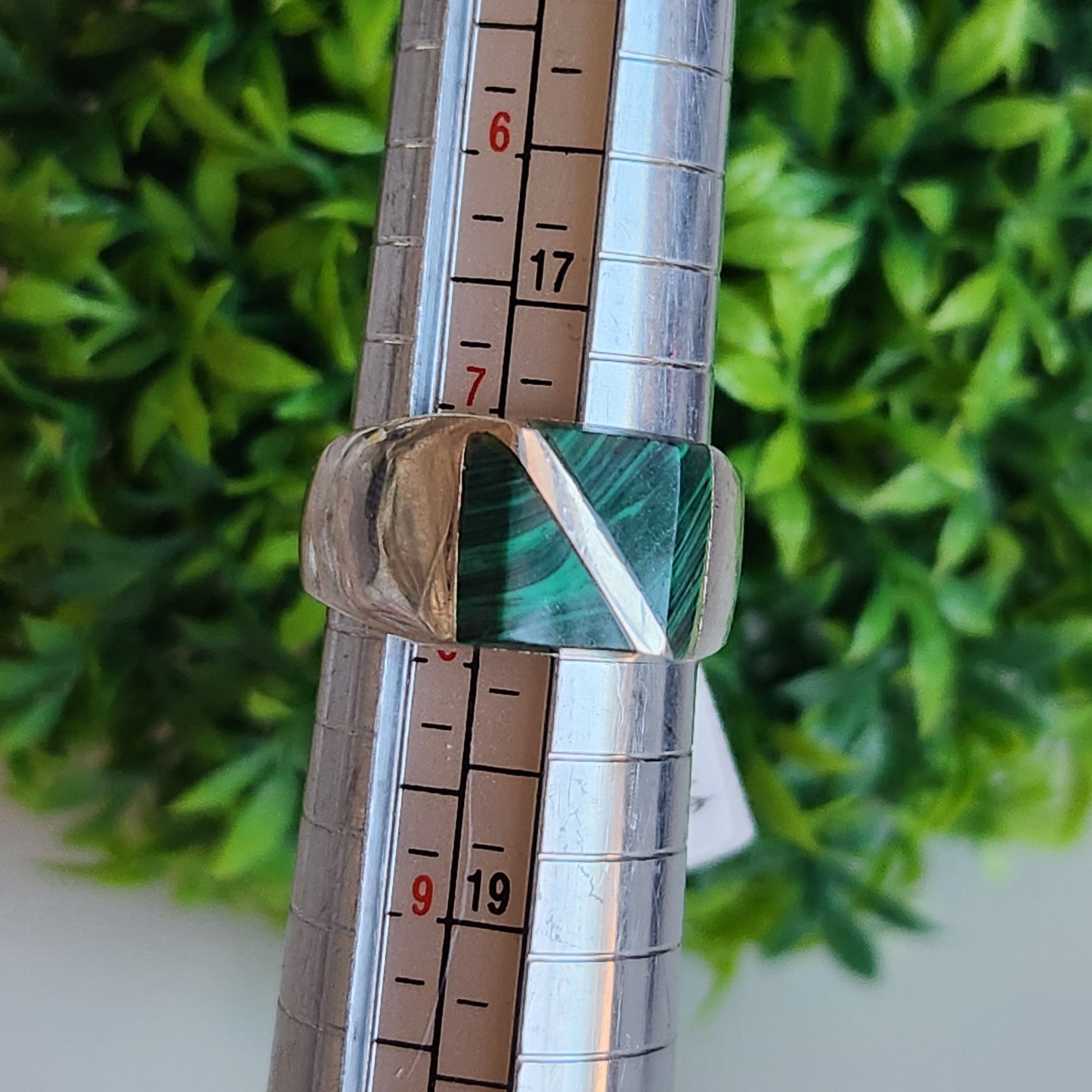 925 Sterling Silver Malachite Signet Ring