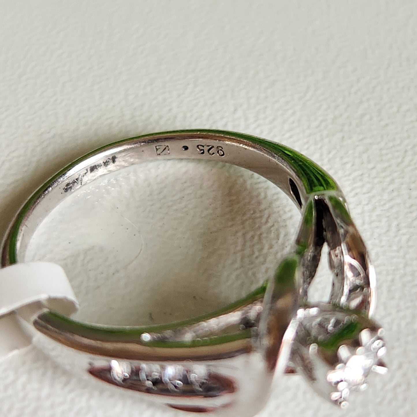 925 Sterling Silver Diamond 0.18ctw Engagement Ring