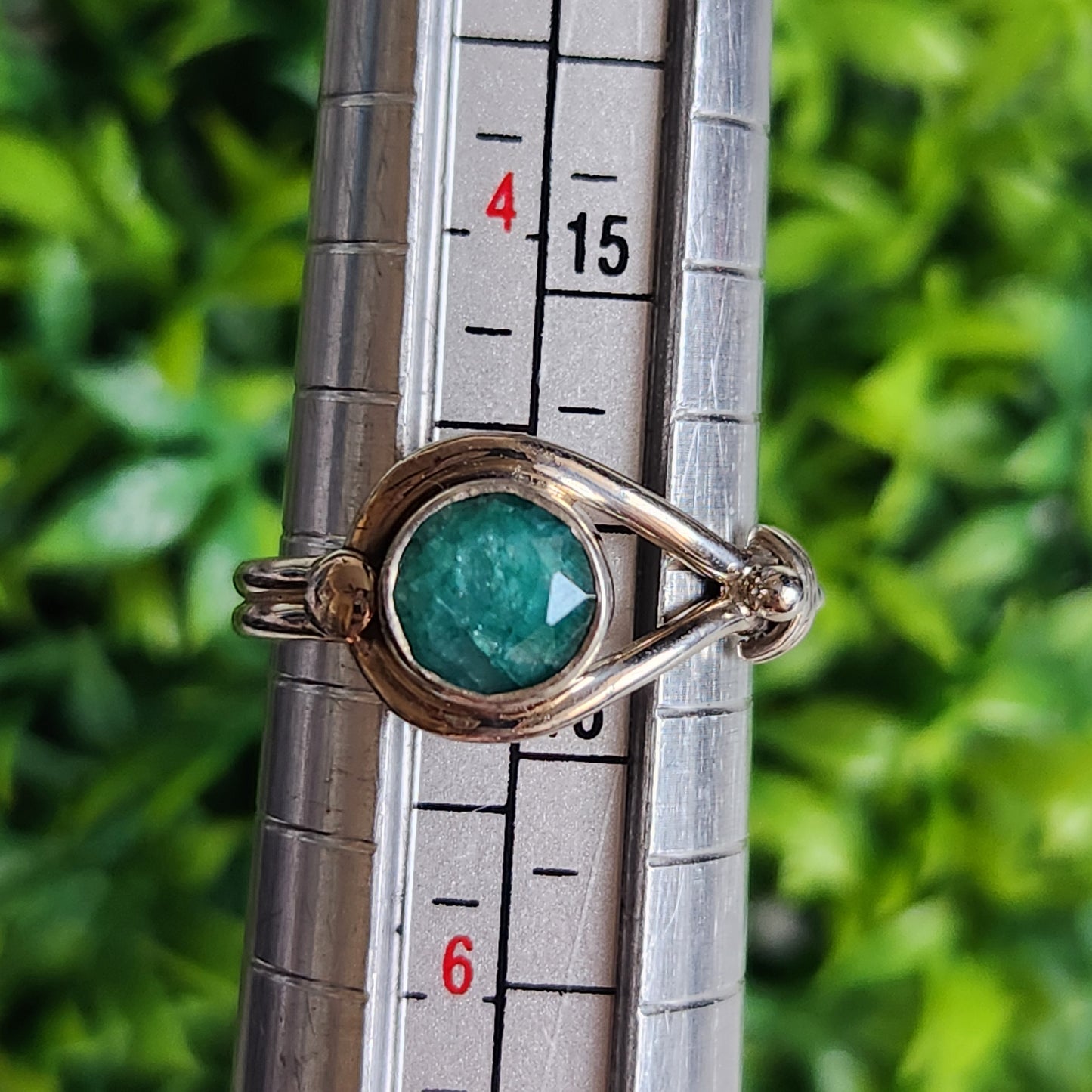 925 Sterling Silver Emerald Ring