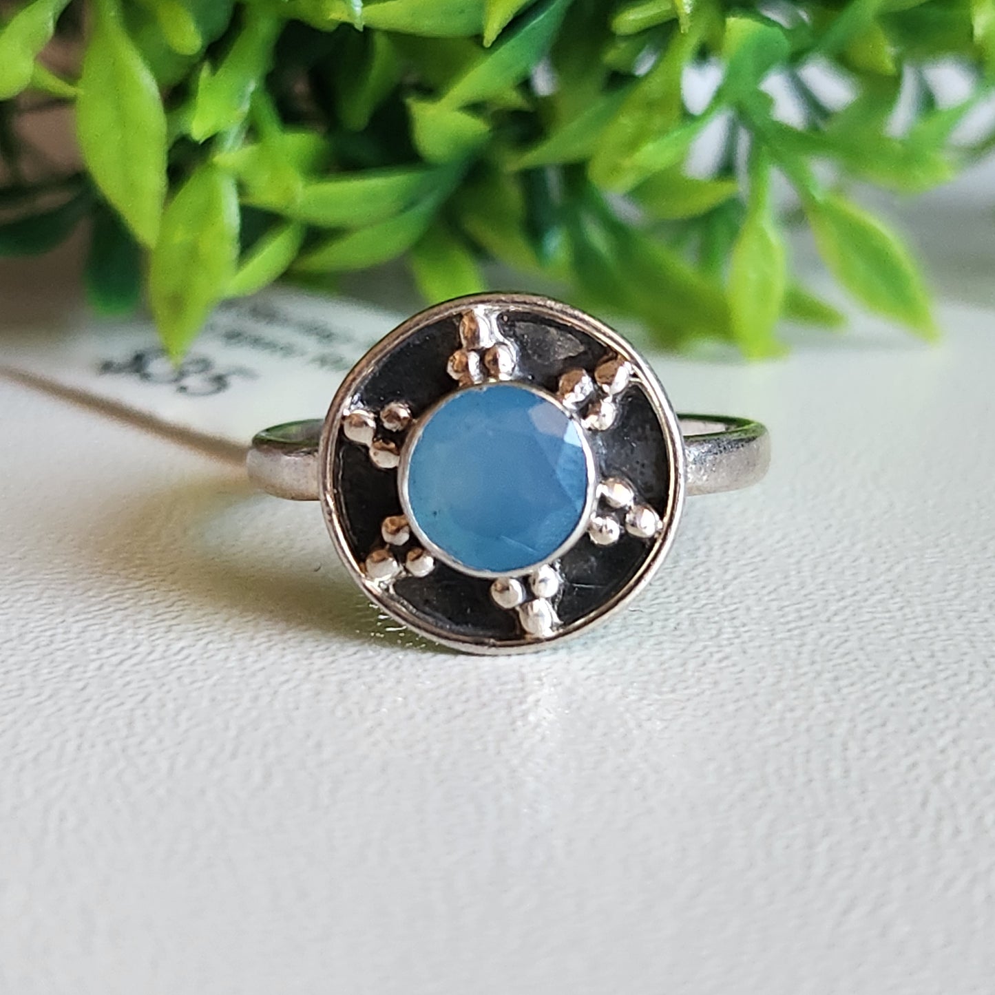 925 Sterling Silver Lace Agate Ring