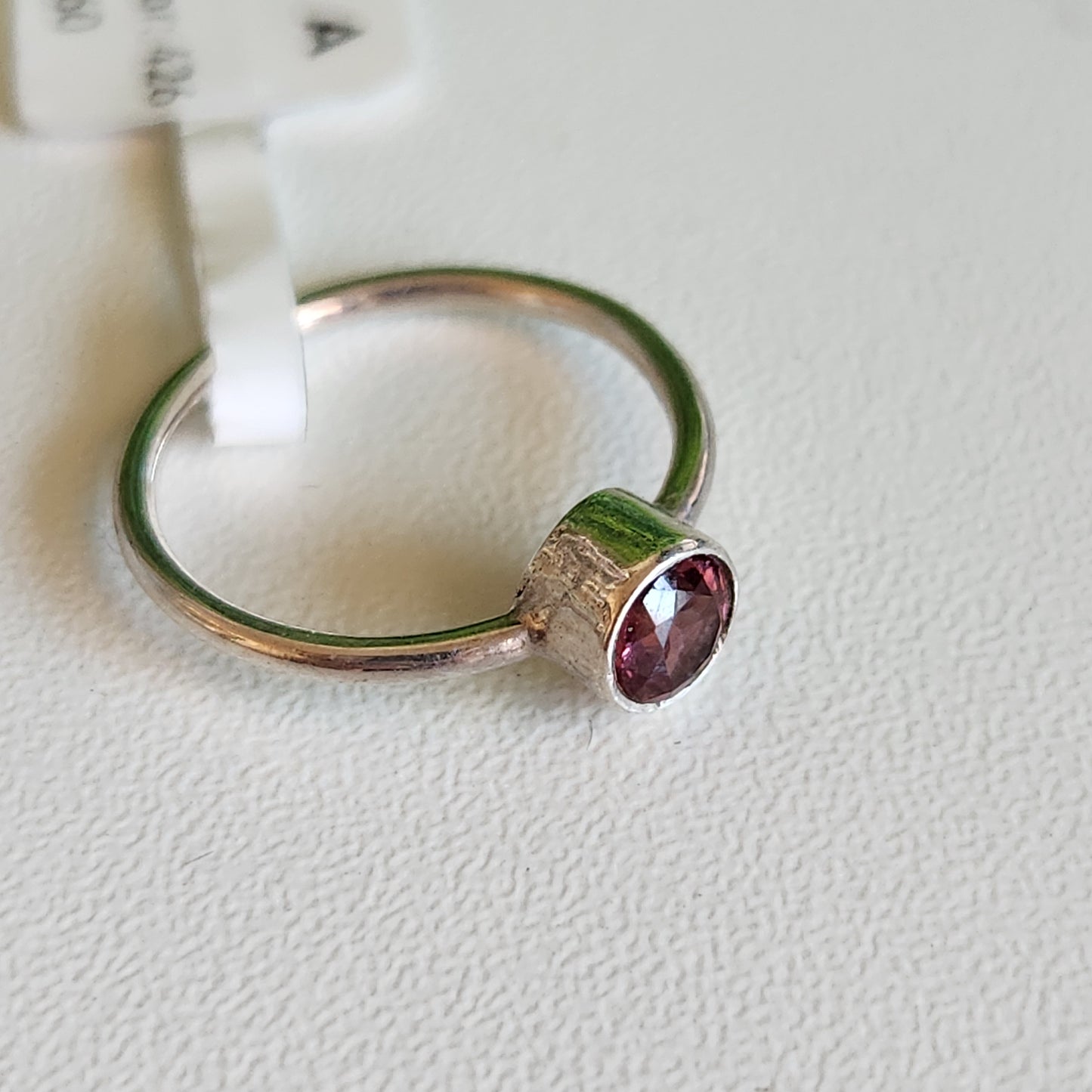 925 Sterling Silver Pink Tourmaline Ring