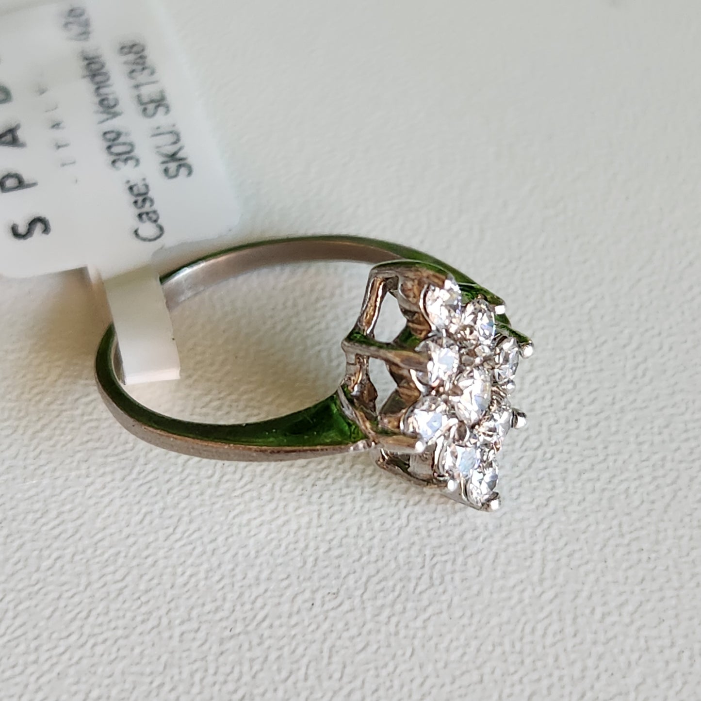 925 Sterling Silver Vintage CZ Ring