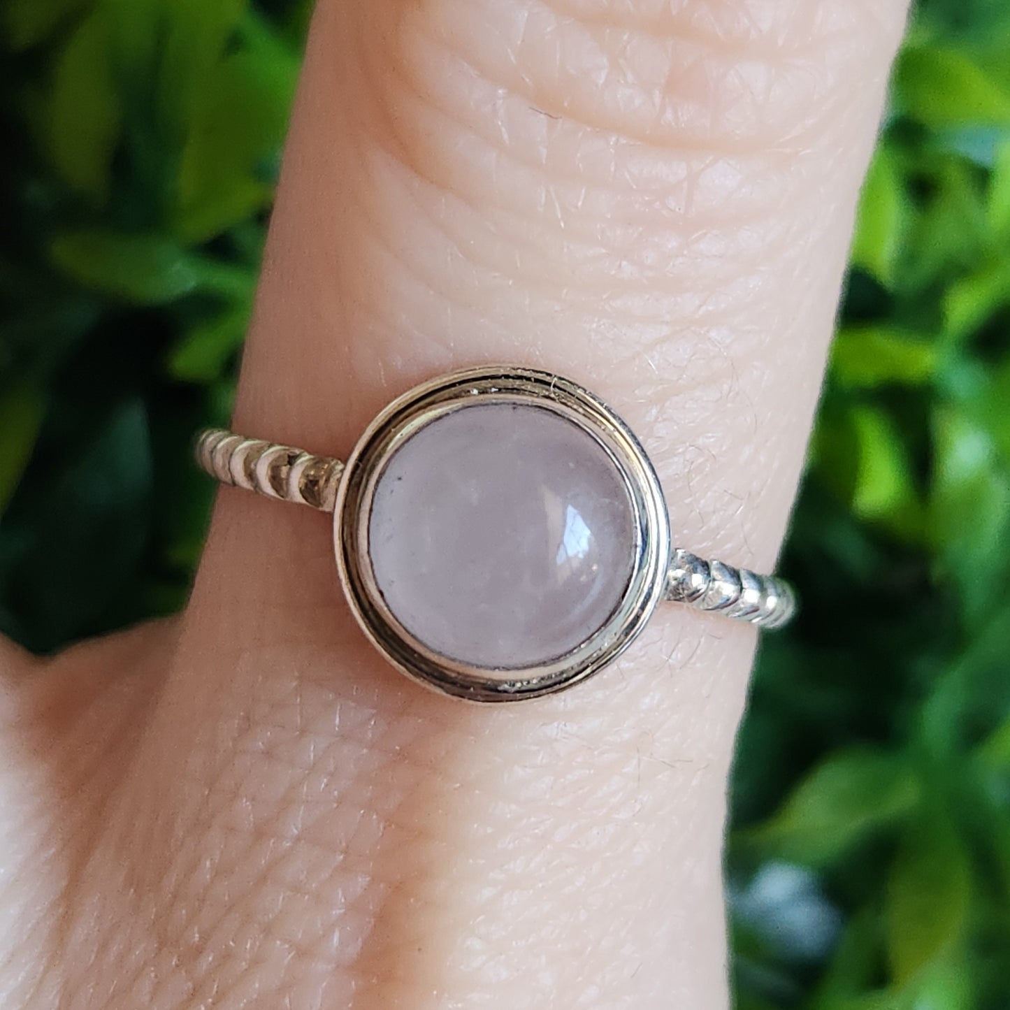 925 Sterling Silver Rose Quartz Ring