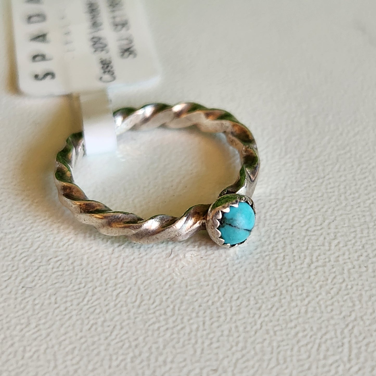 925 Sterling Silver Turquoise Twisty Ring