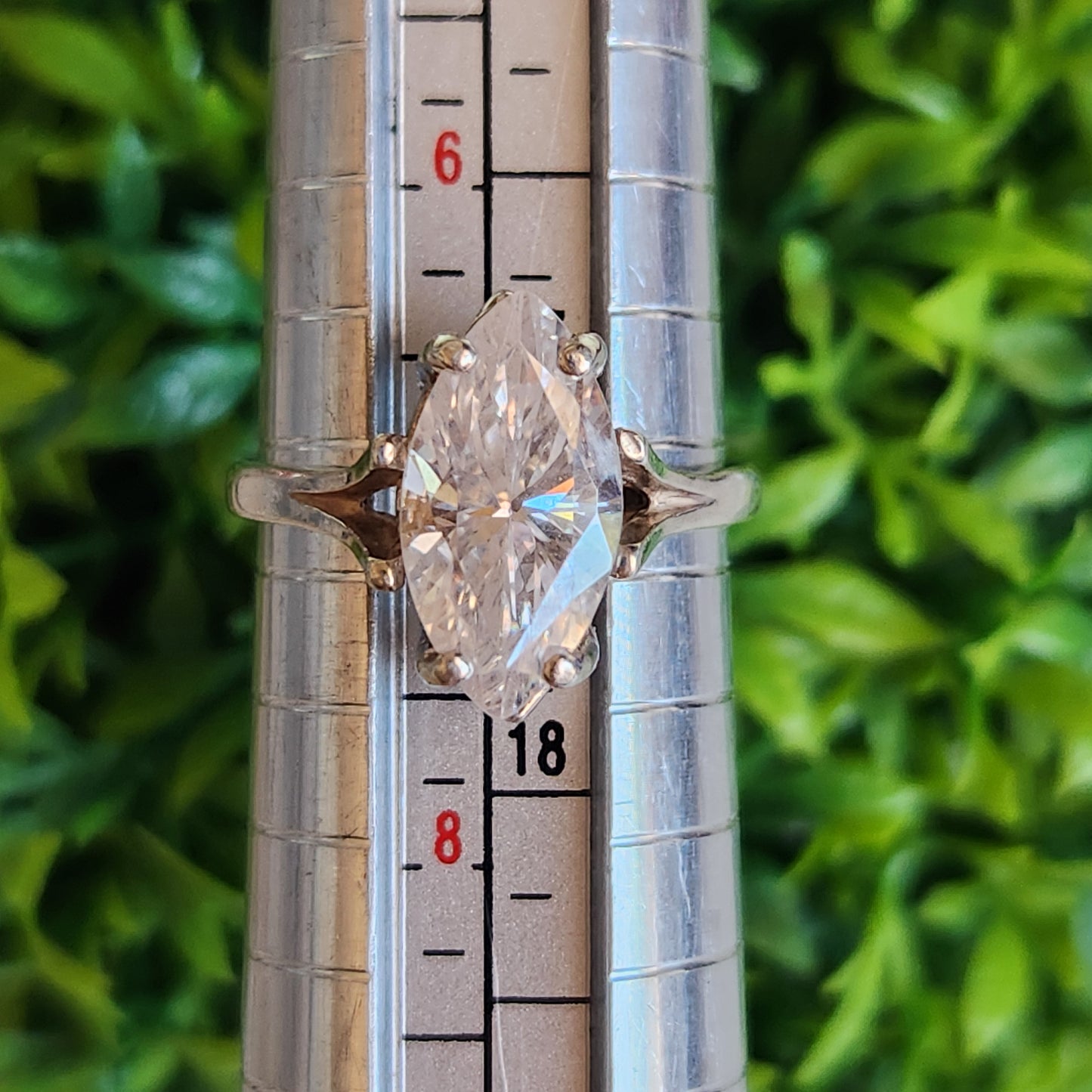 925 Sterling Silver Marquise Single Solitaire Ring