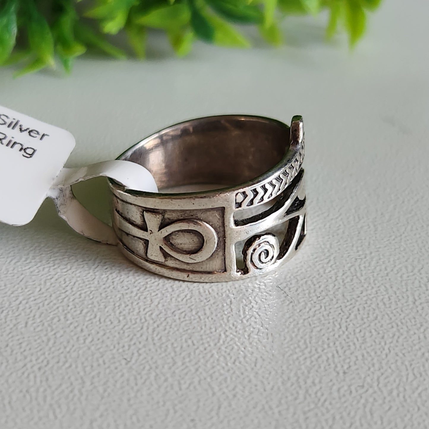 925 Sterling Silver Eye of Horus Ring