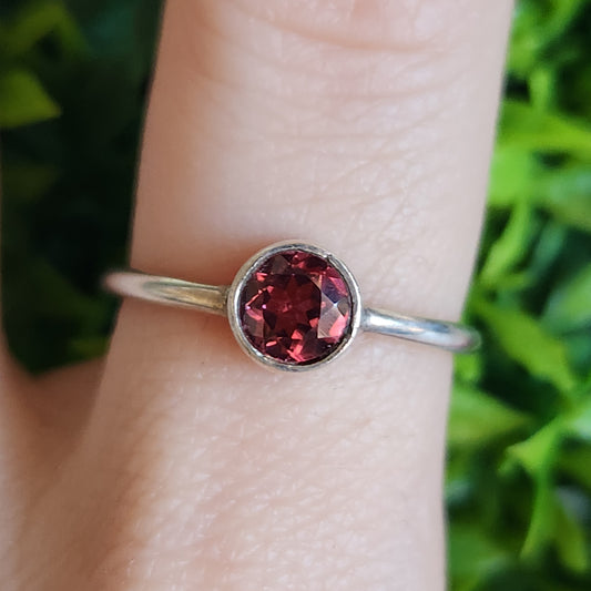 925 Sterling Silver Pink Tourmaline Ring