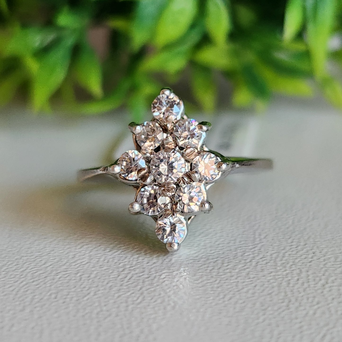 925 Sterling Silver Vintage CZ Ring