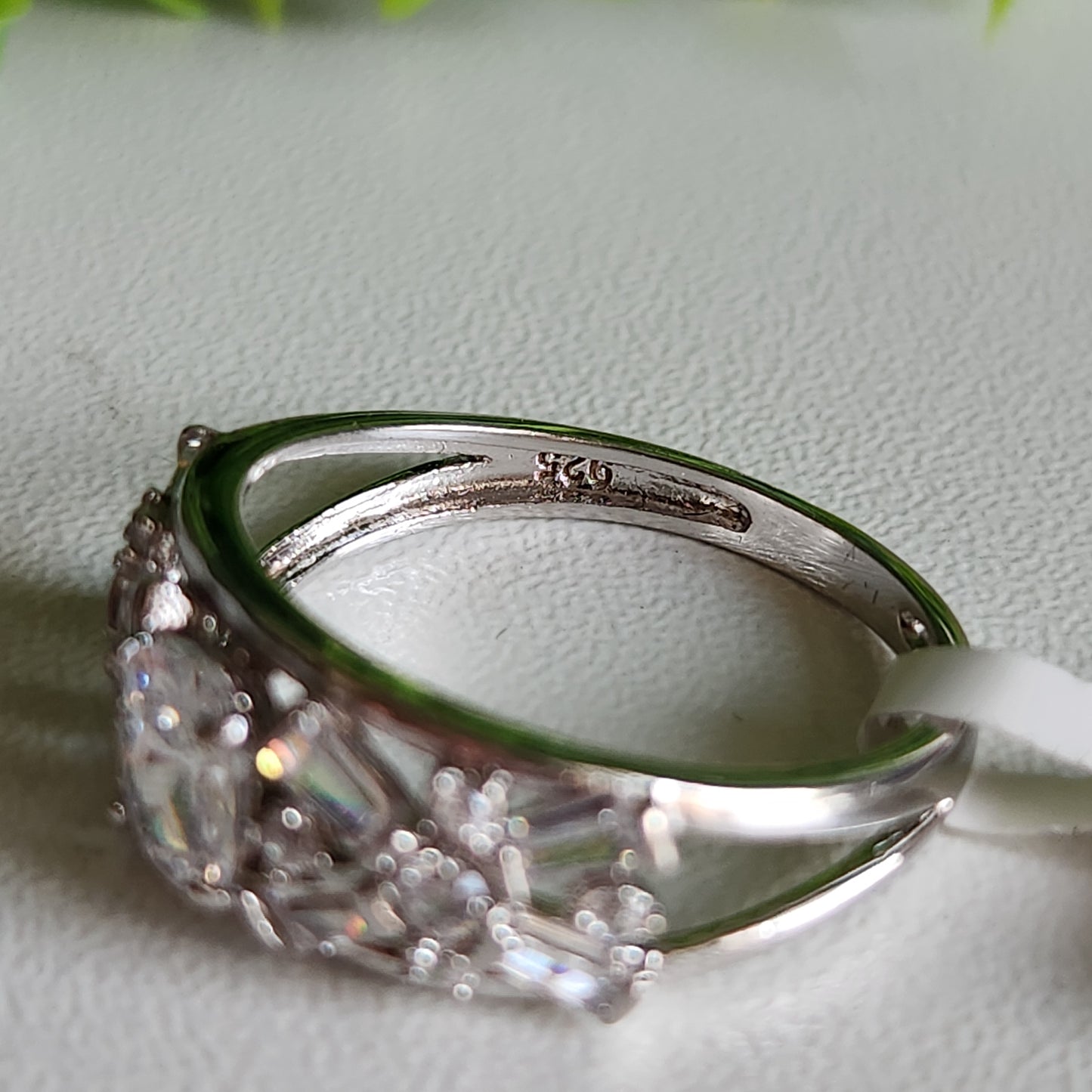925 Sterling Silver CZ Cluster Ring
