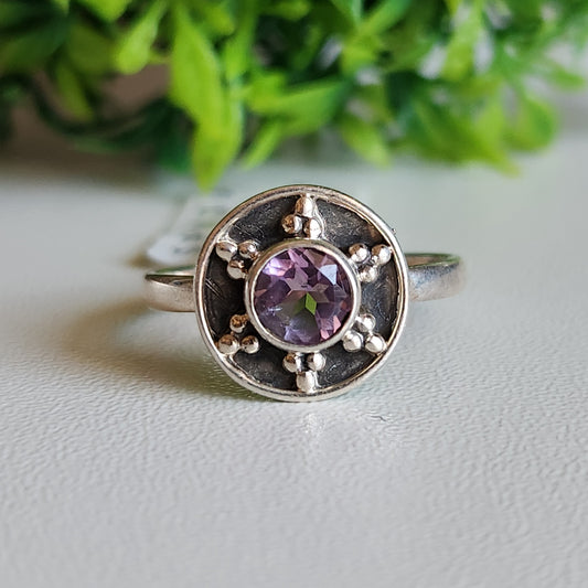 925 Sterling Silver Amethyst Ring