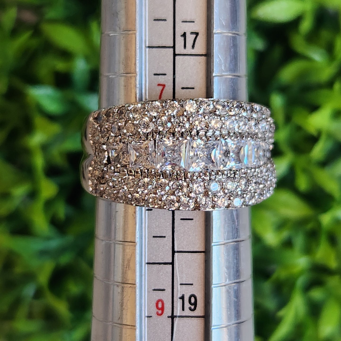925 Sterling Silver Princess Graduate CZ Ring