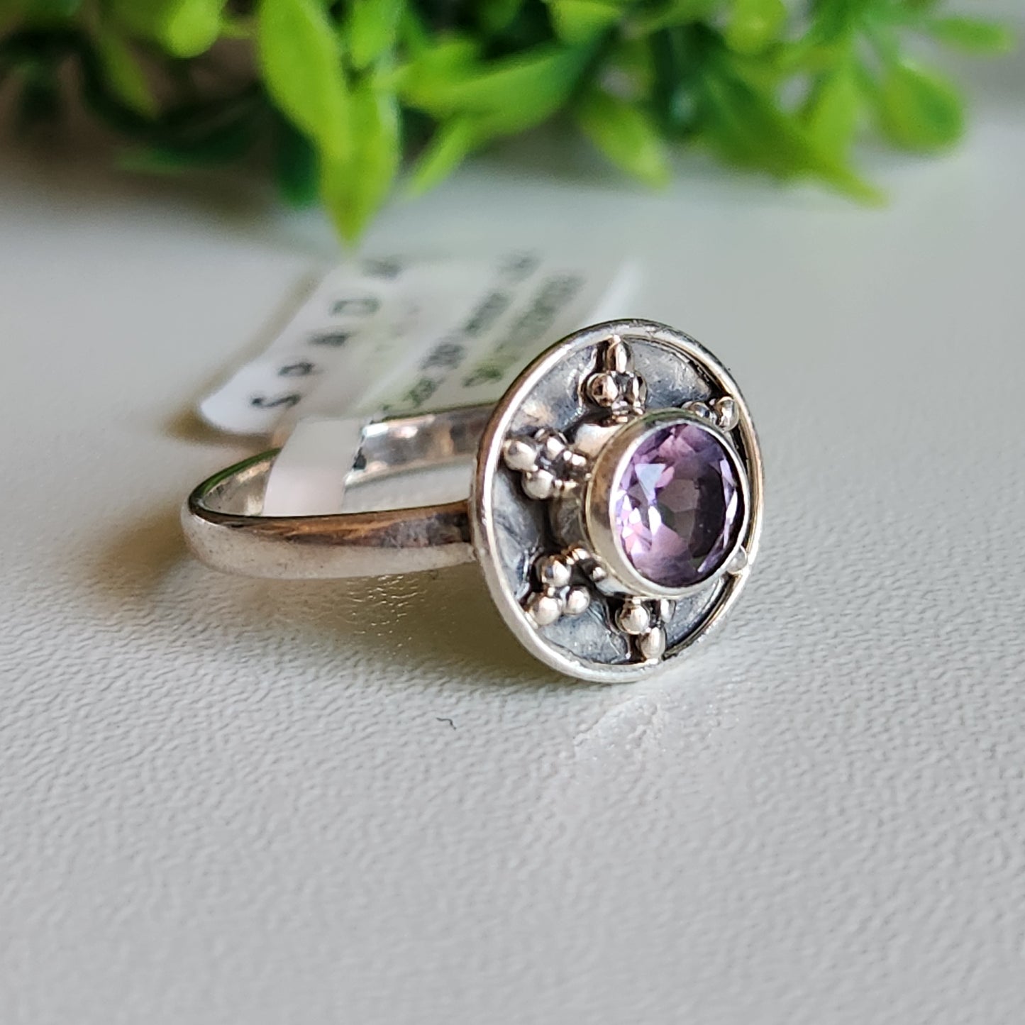 925 Sterling Silver Amethyst Ring